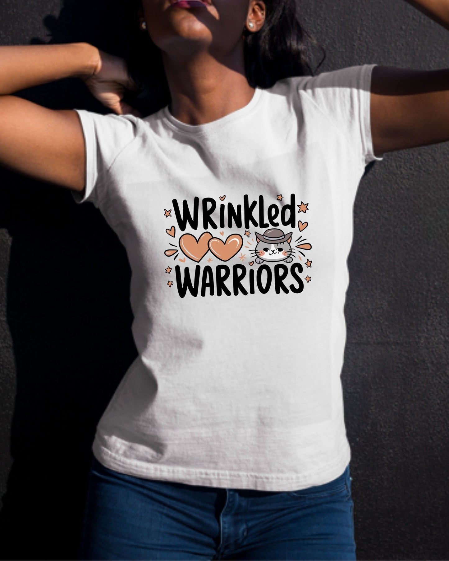 Wrinkled Warrior Cotton Tshirt