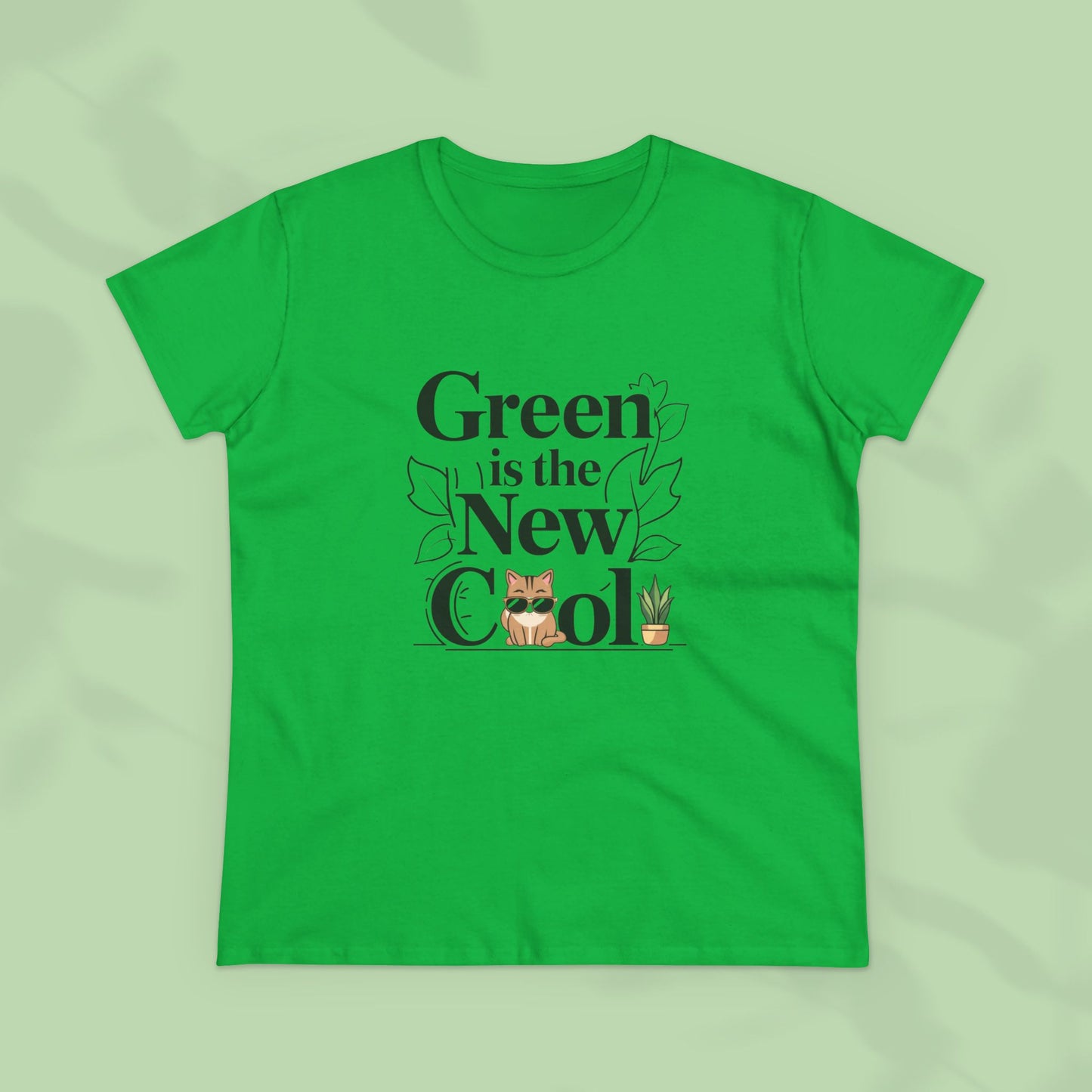 Green Is The New Cool Women Cotton Tshirt