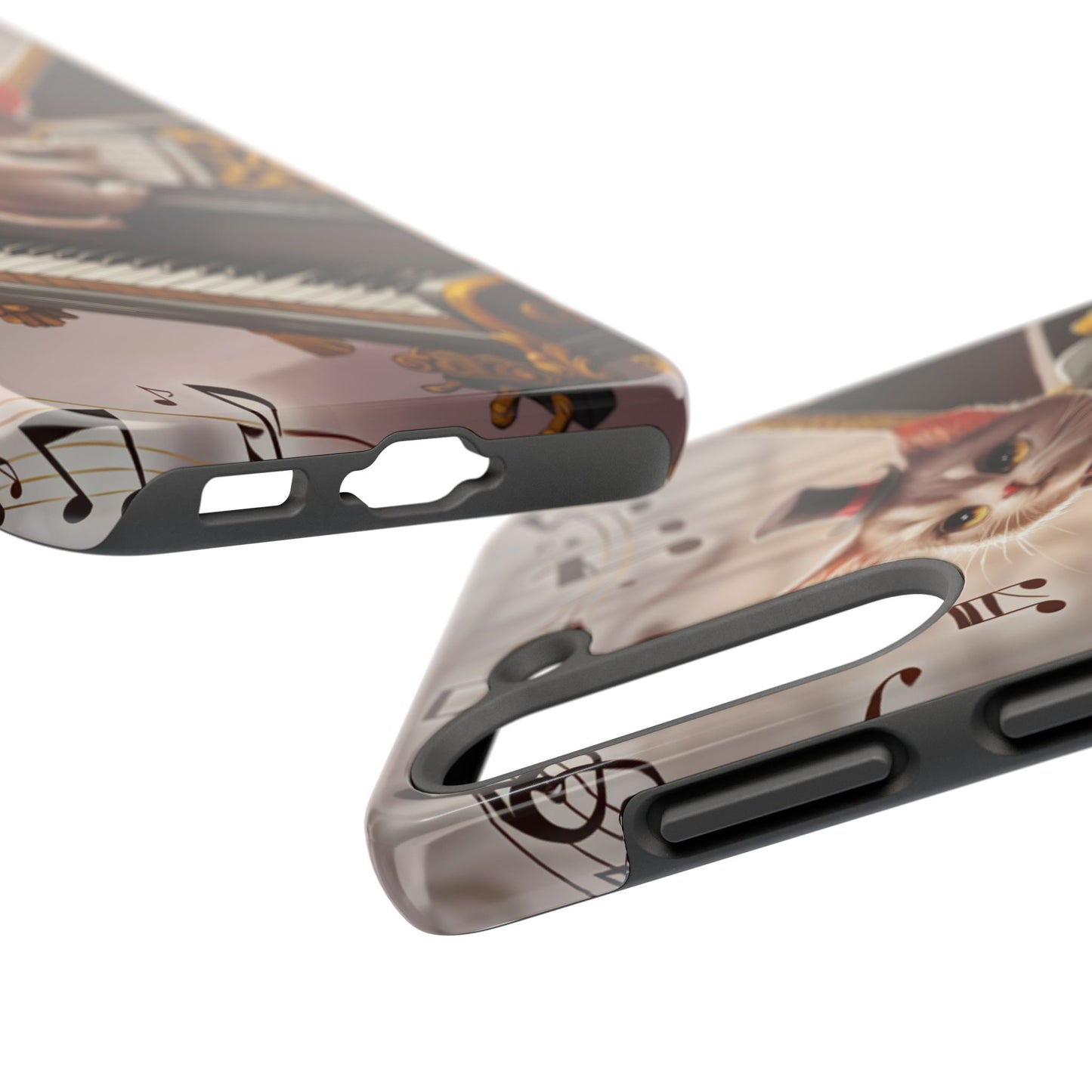 Meowsic Shield Wireless Charging Support Tough Case