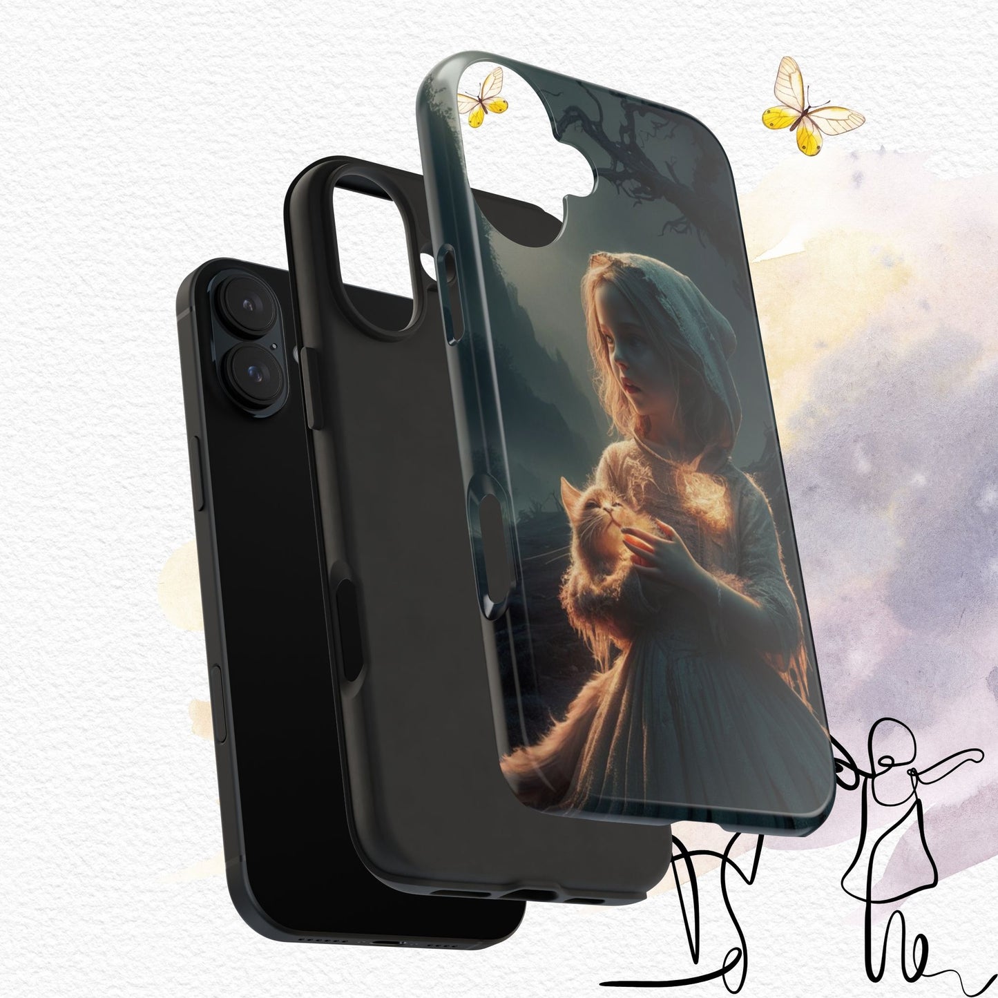 Glitter Guardian Wireless Charging Support Tough Case