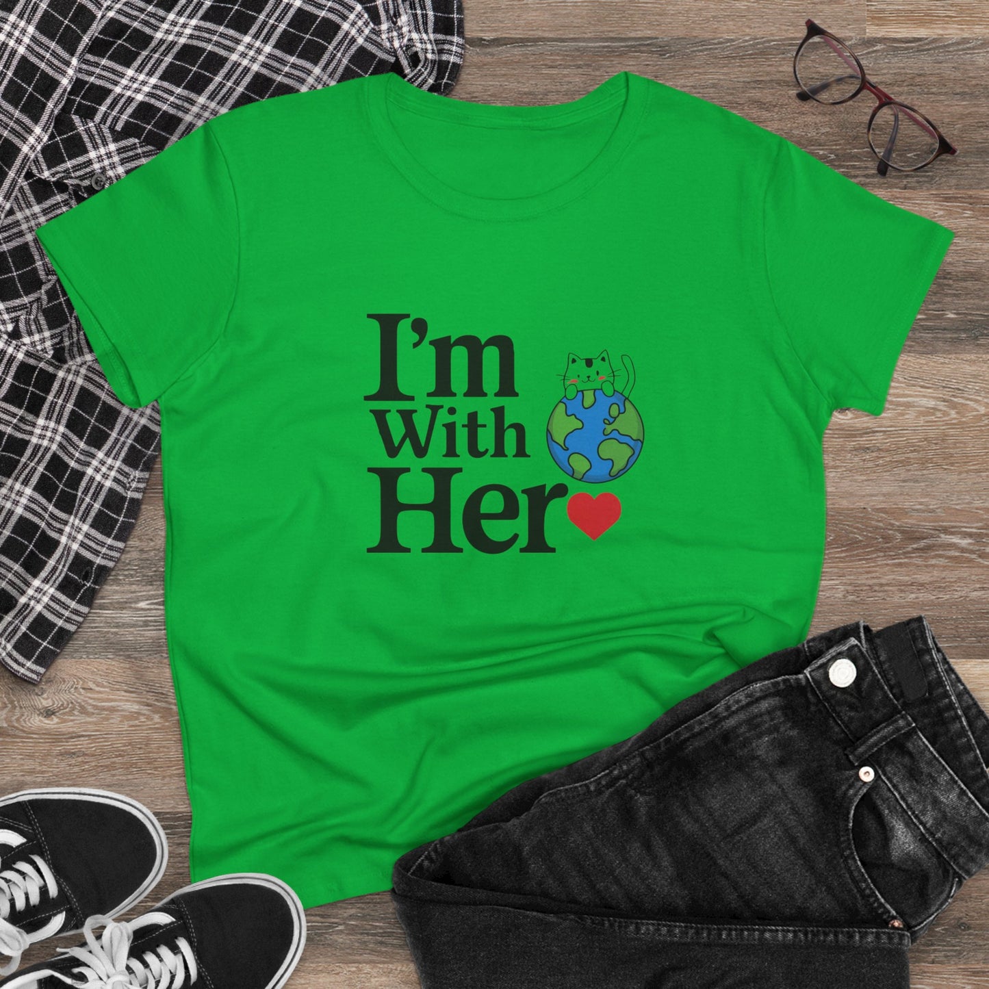 I am With Her Women Cotton Tees