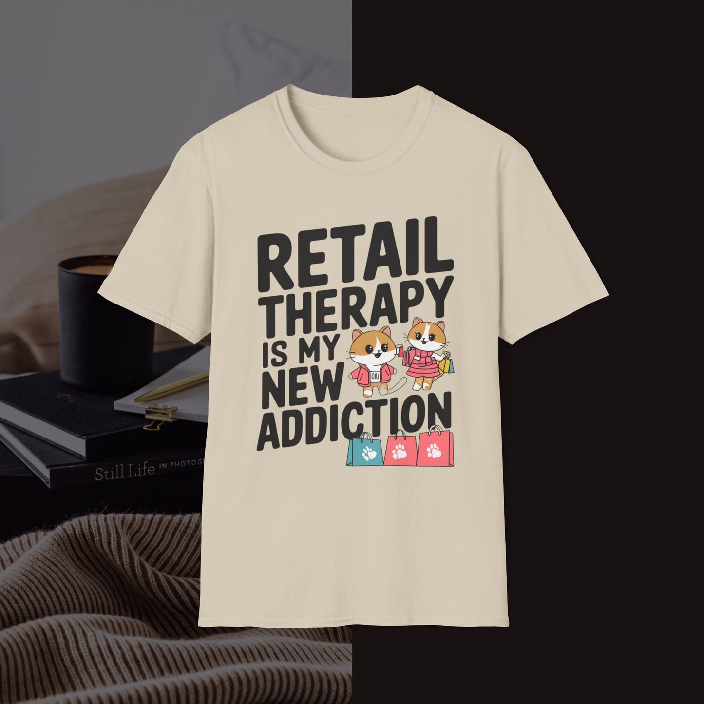 Retail Therapy Is My New Addiction Unisex Softstyle T-Shirt