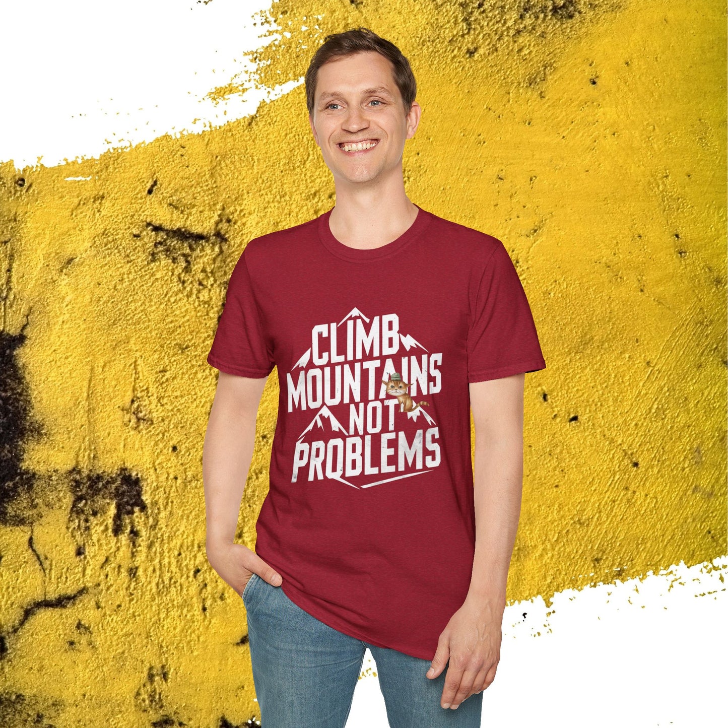 Climb Mountain Cotton Men T-Shirt
