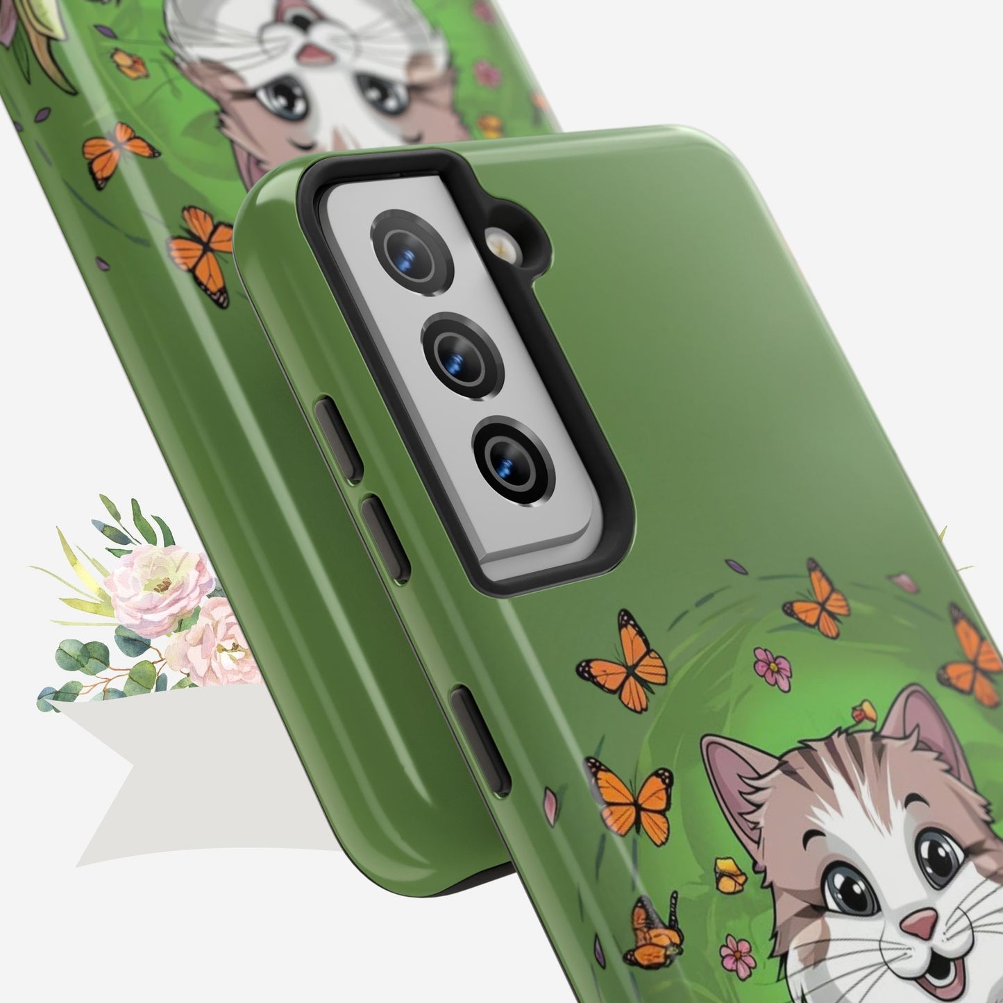 Green Mewsic Wireless Charging Support Tough Case