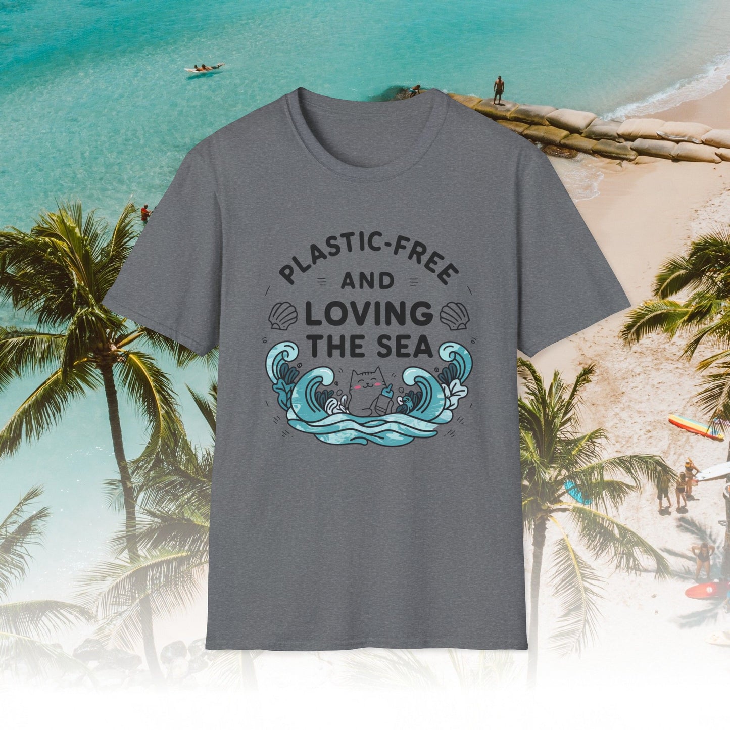 Plastic Free Ocean Cotton T-Shirt