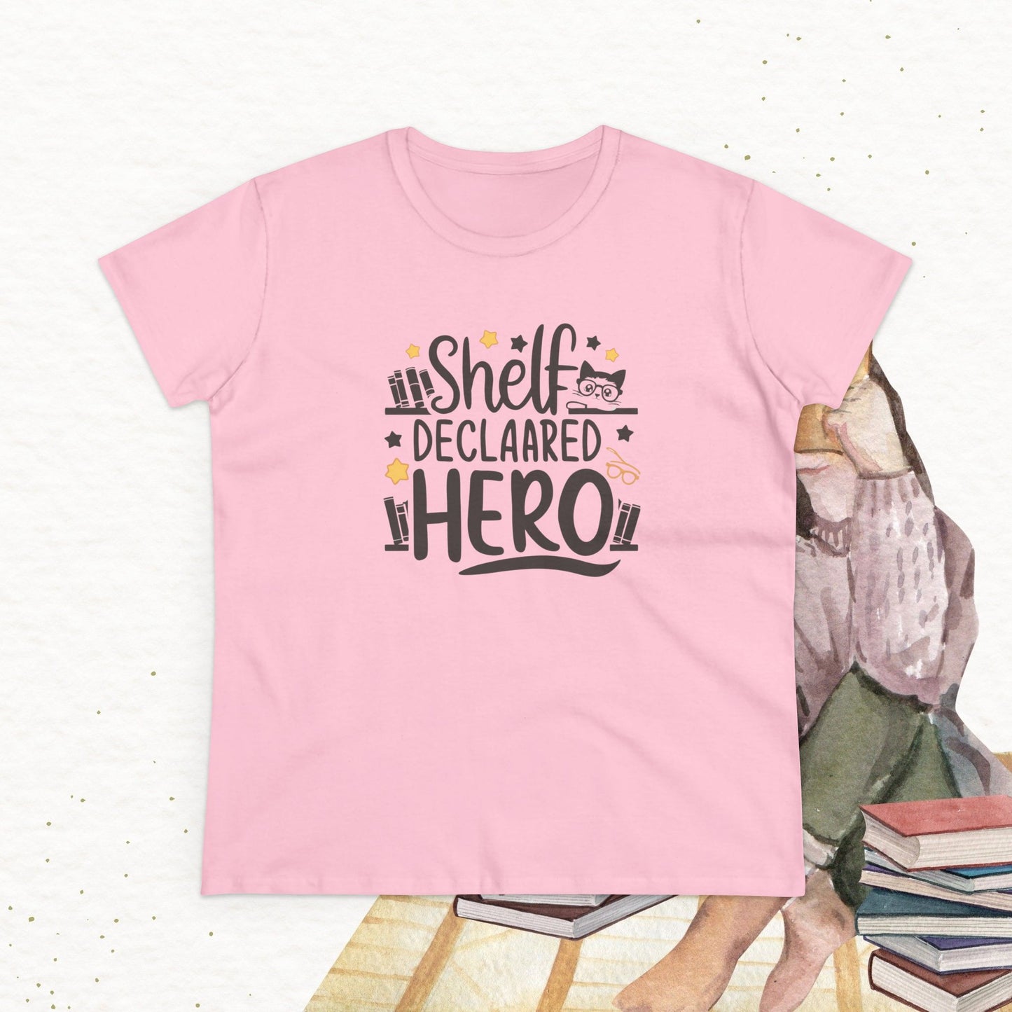 Self Declared Hero Book Lovers Women T-Shirt