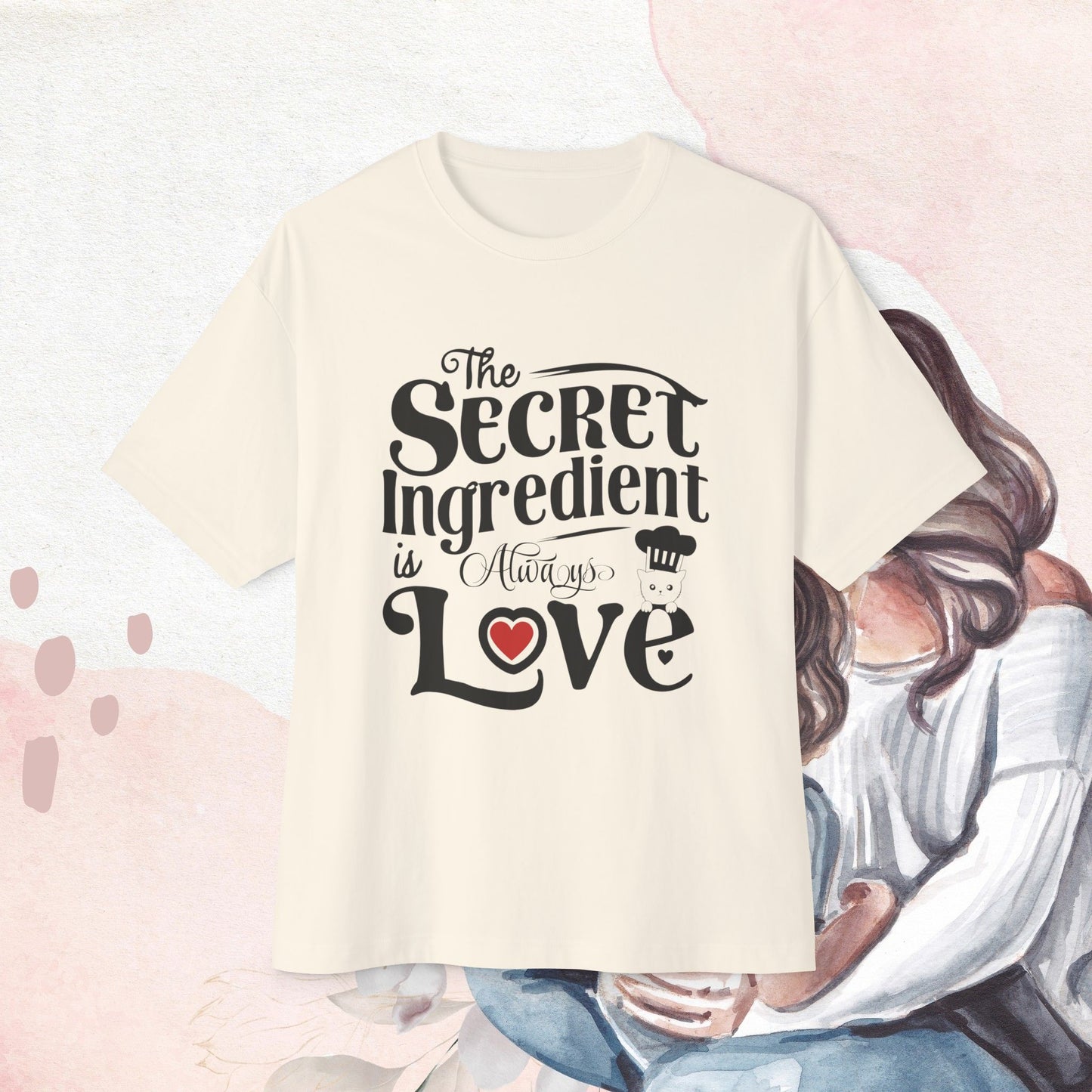 Secret Ingredient Is Always Love Unisex Oversized Boxy Tshirts