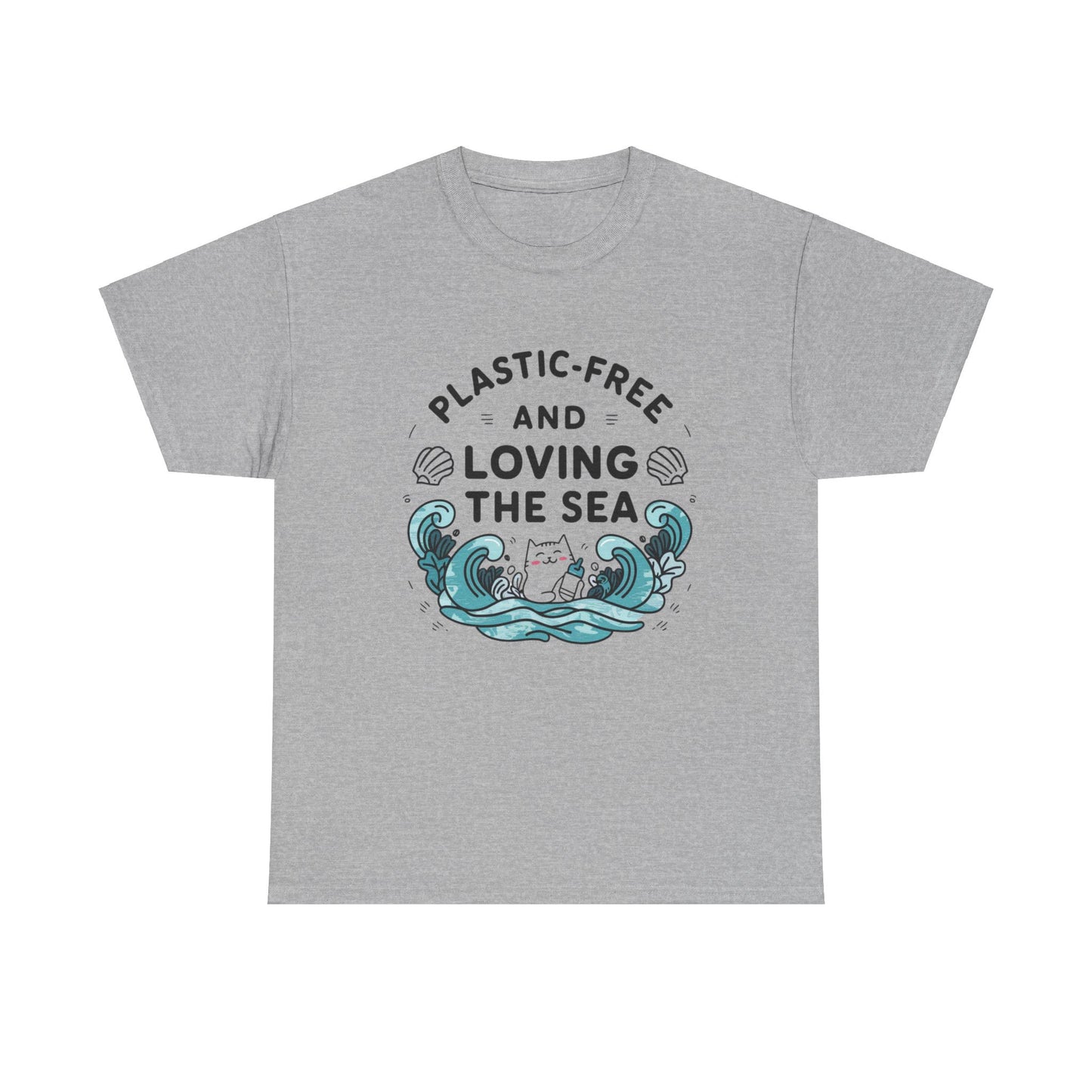 Plastic Free & Loving Sea Environmental Cotton T-Shirt