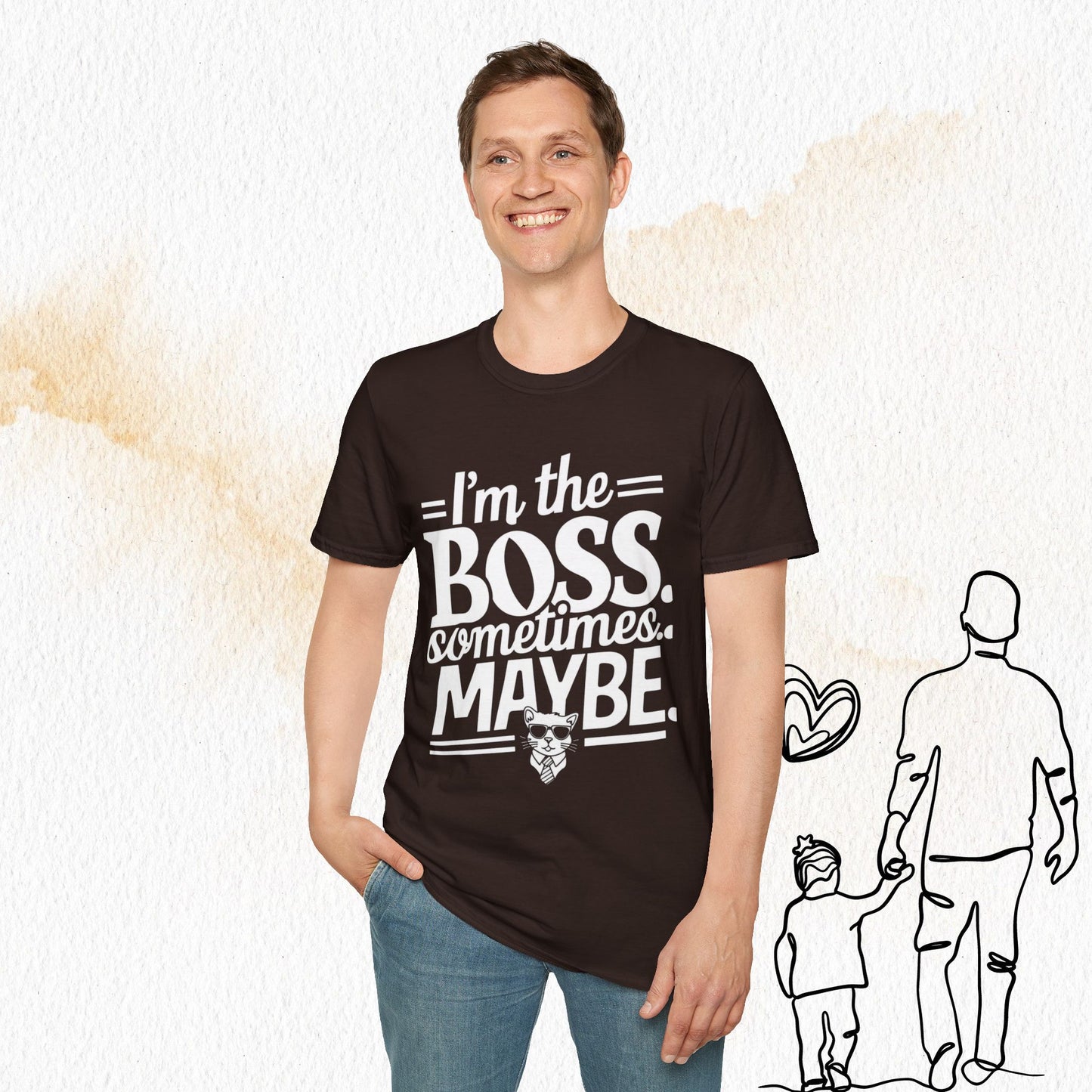 I am Boss Sometime I May Be Cotton Men Tshirt