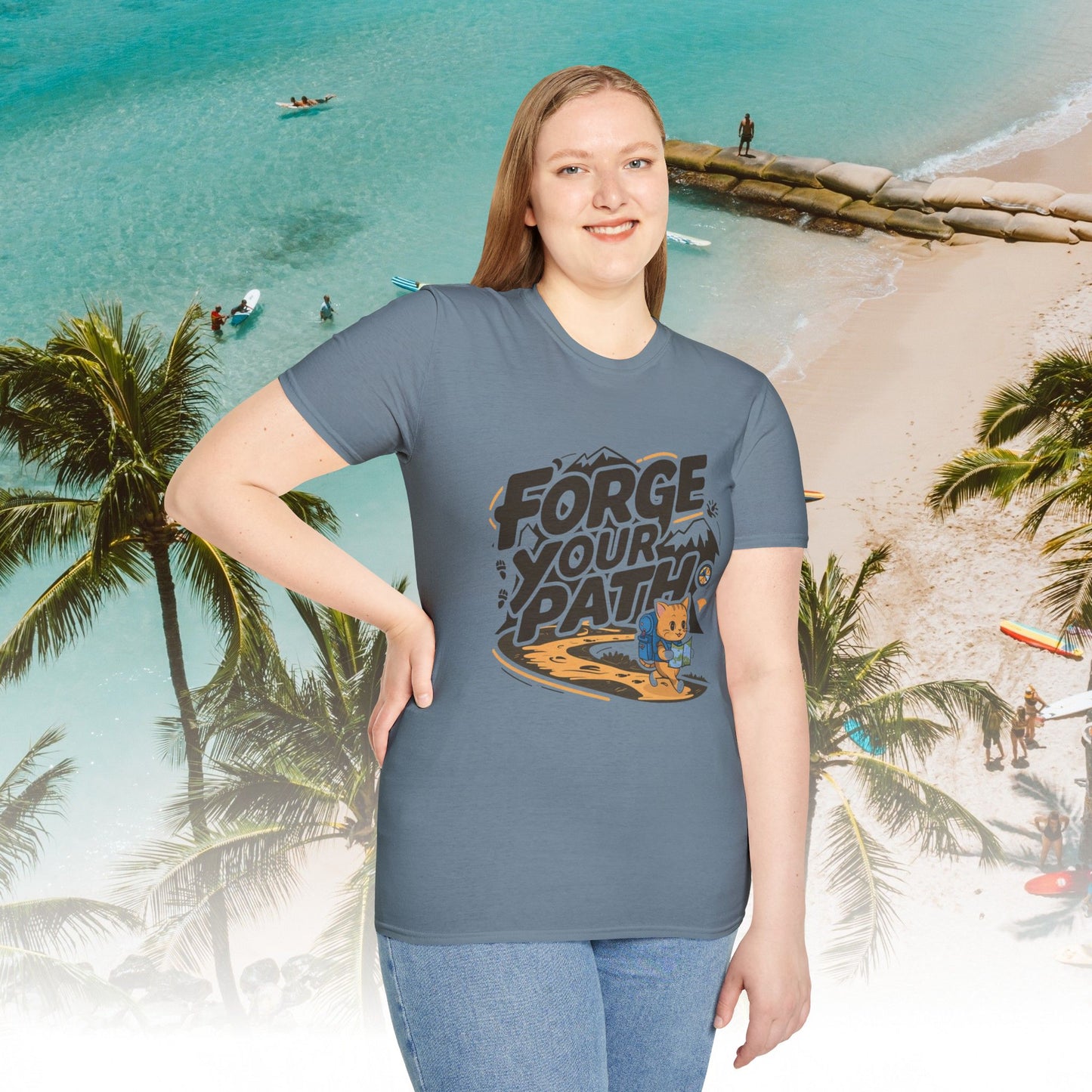 Forge Your Path Unisex Softstyle Travel Lover Cotton T-Shirts