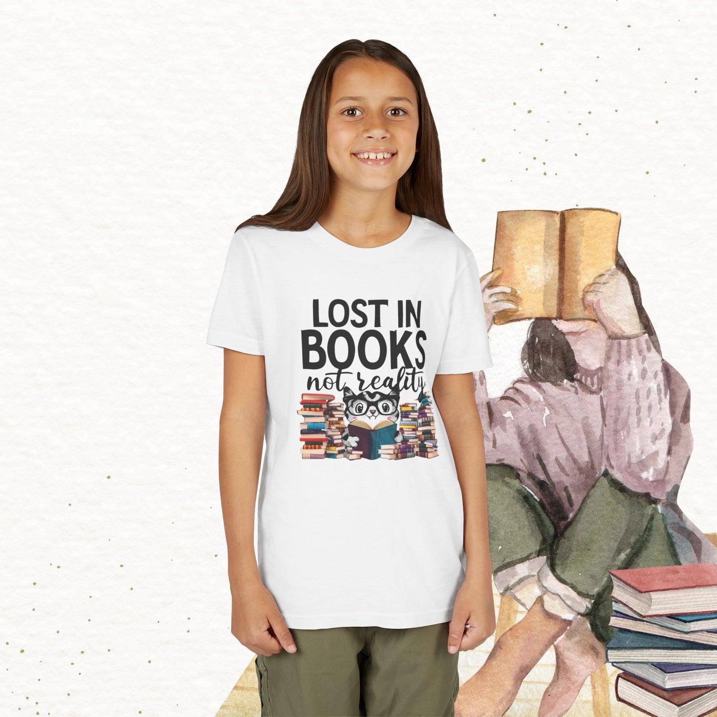 Lost In Book Youth Heavy Cotton T-Shirt