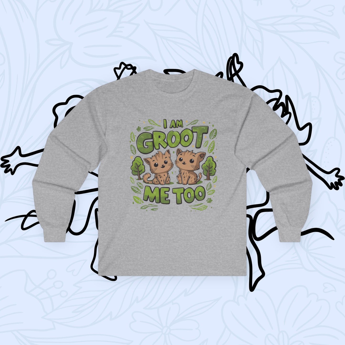 I am Groot Me Too Cotton Long Sleeve Tshirt
