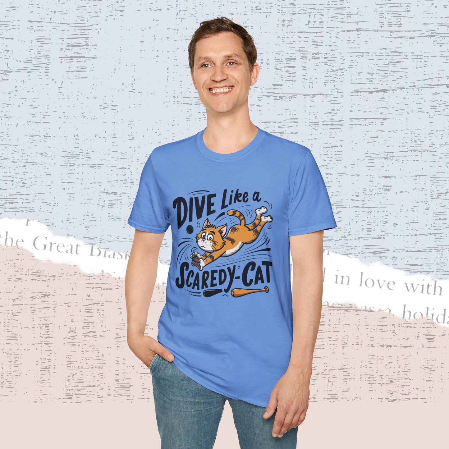 Dive Like Scaredy Cat Cotton Men Tee