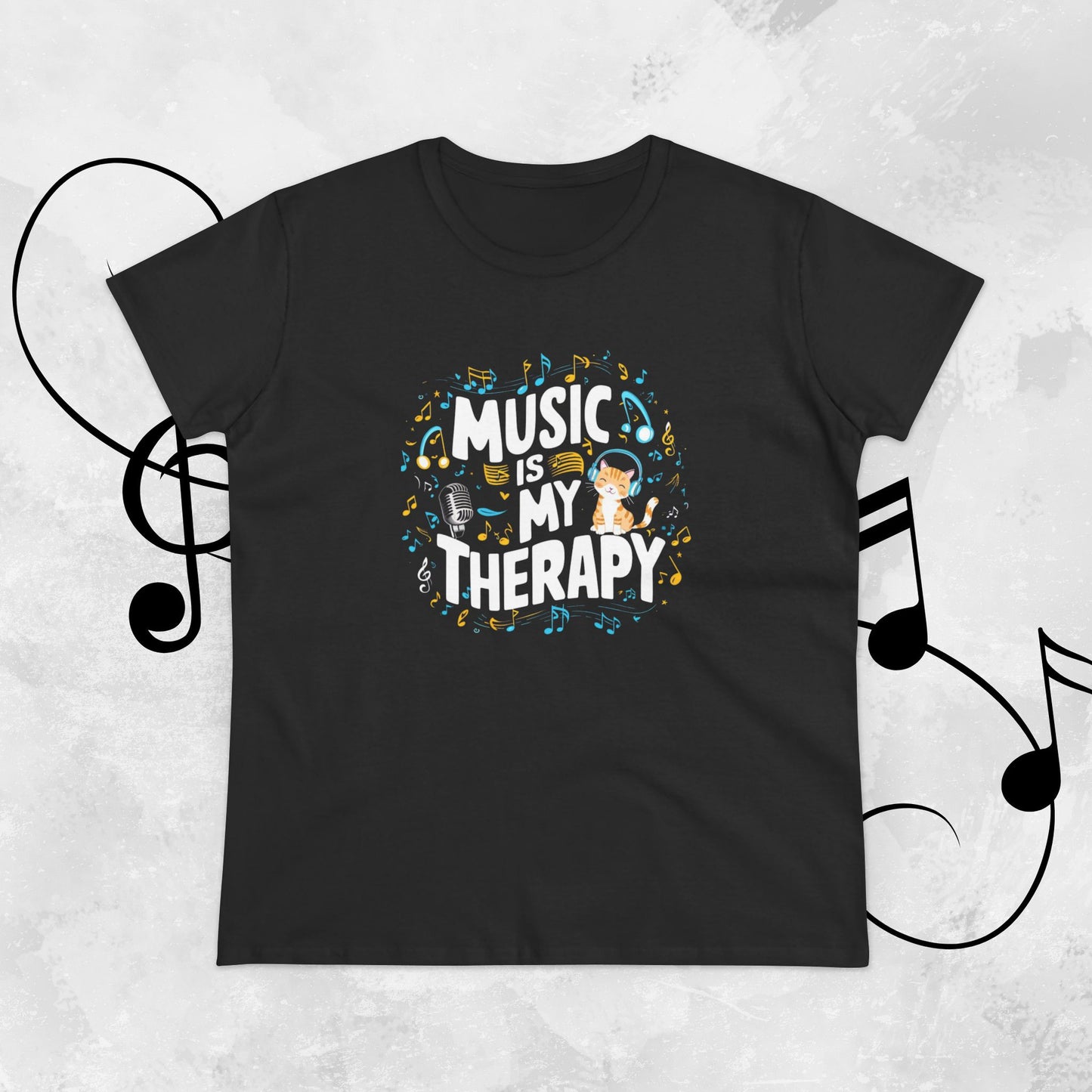 Music Is My Therapy Women Tshirts