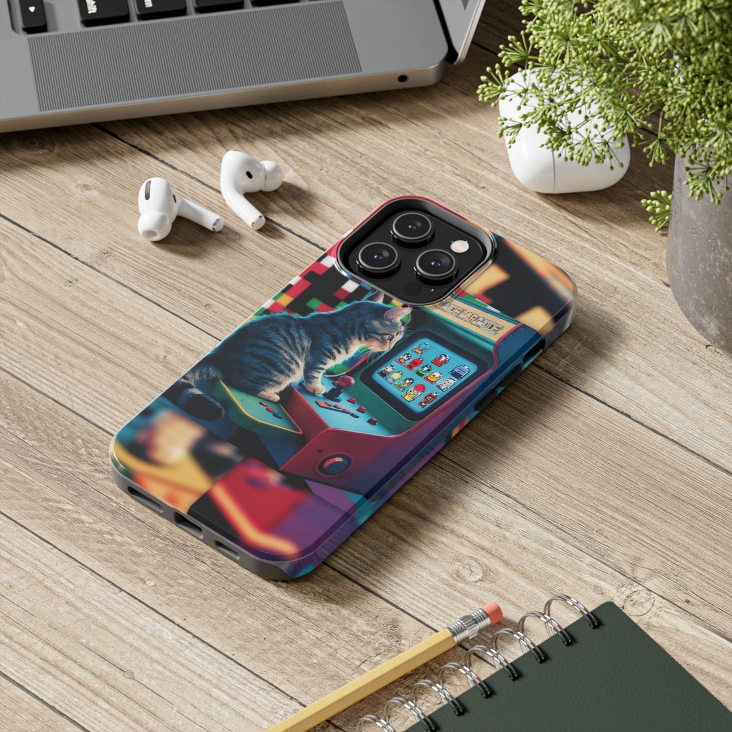 Meowstalgia Wireless Charging Support Tough Case.