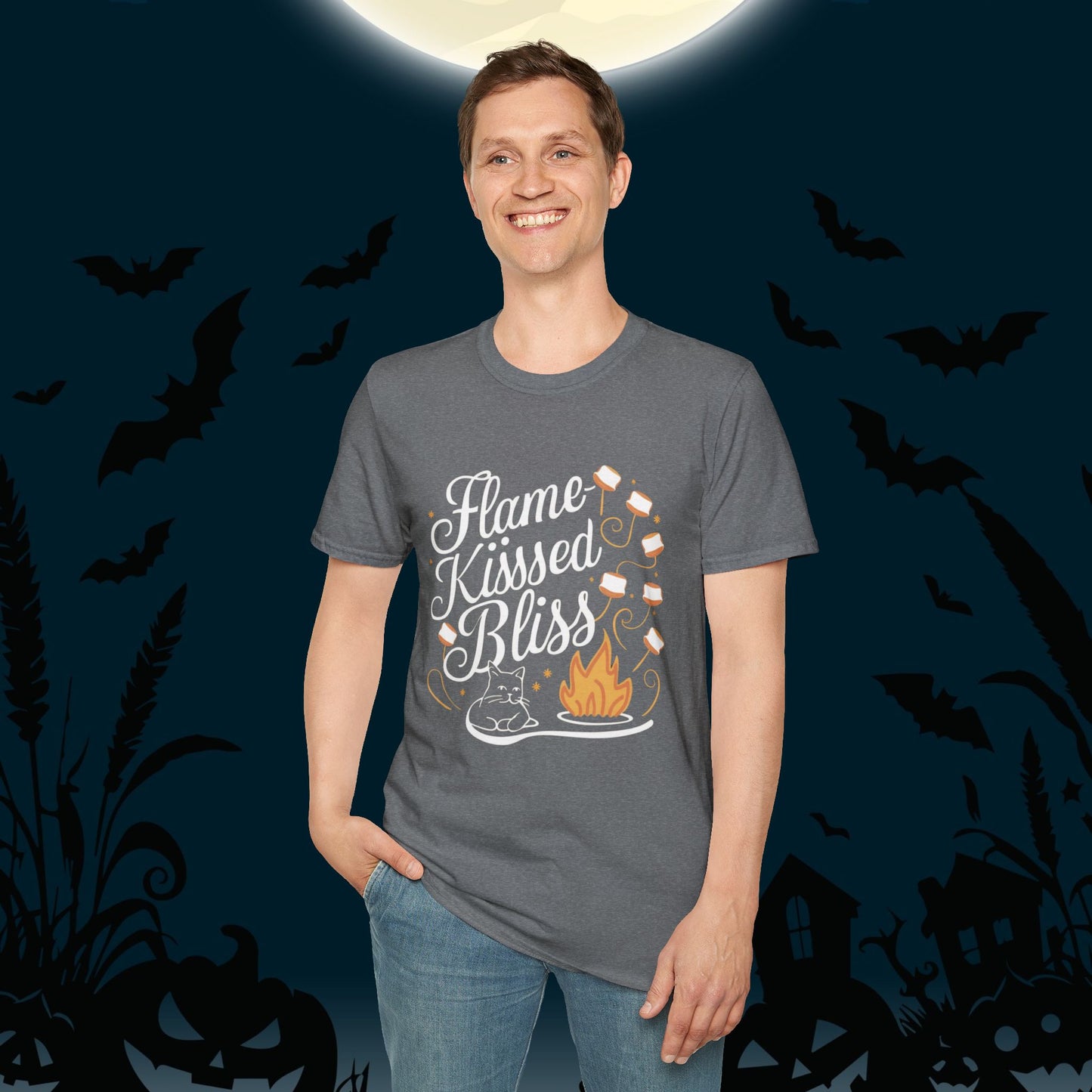 Flame Kiss Bliss Cotton Men Tshirt