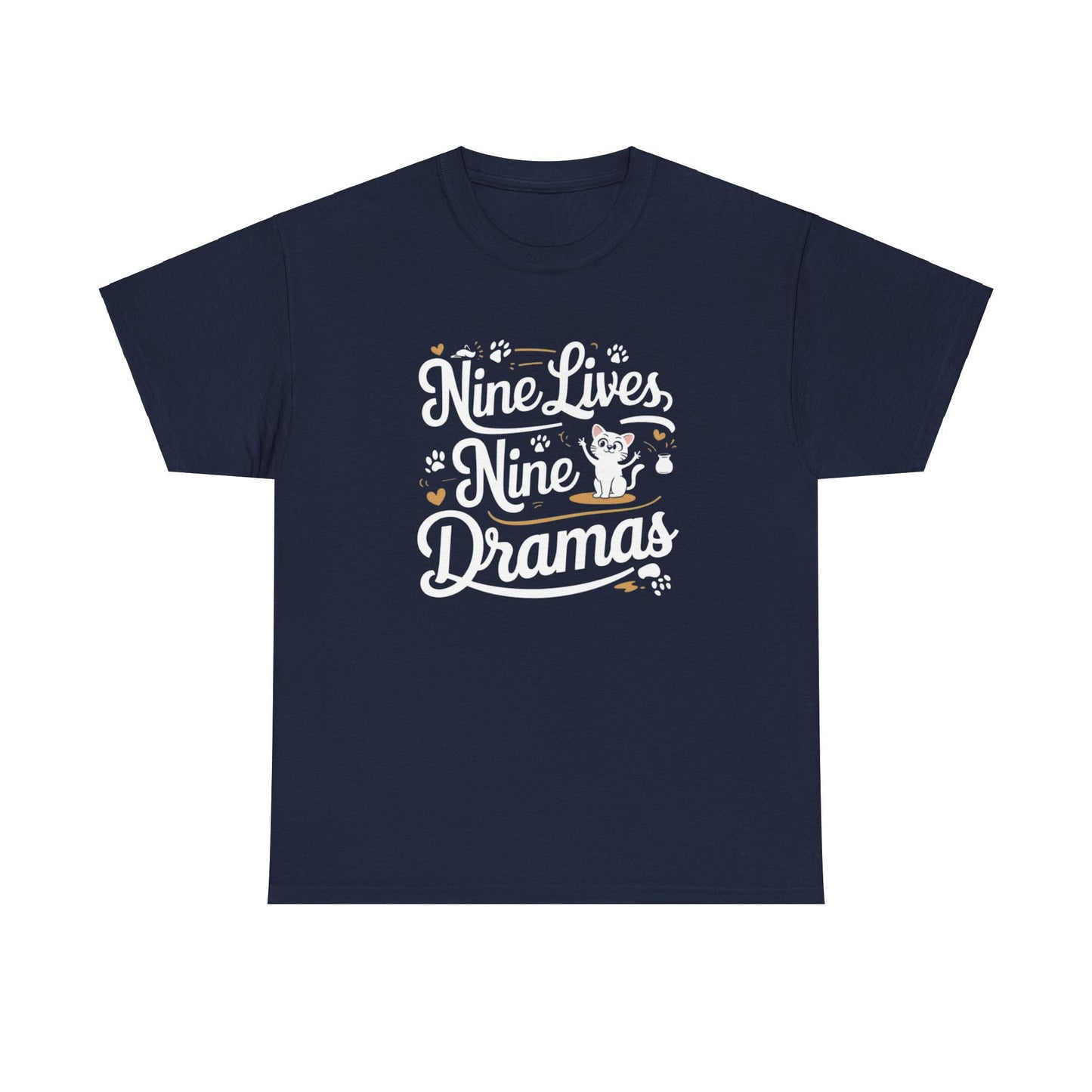 Nine Lives Nine Drama Idiom Cotton T-Shirt