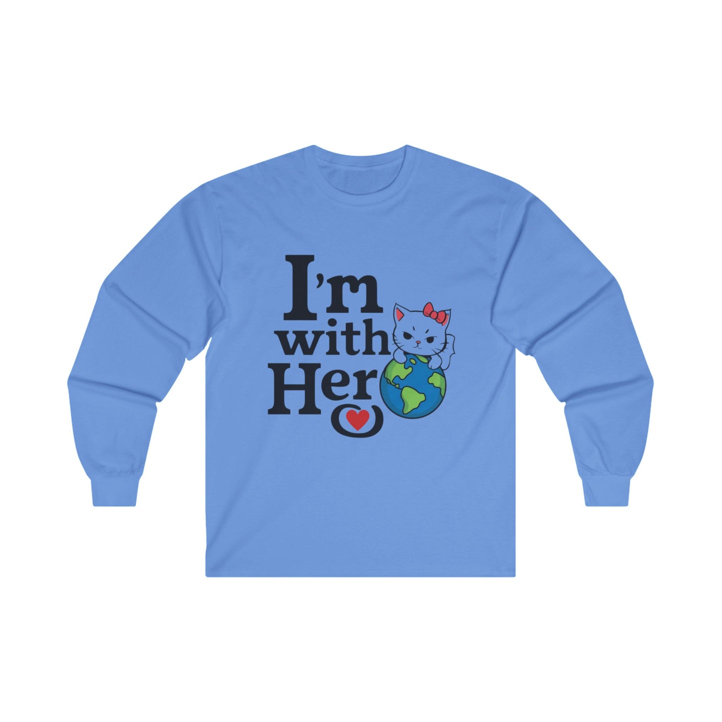I am With Her Cotton Long Sleeve Tshirt