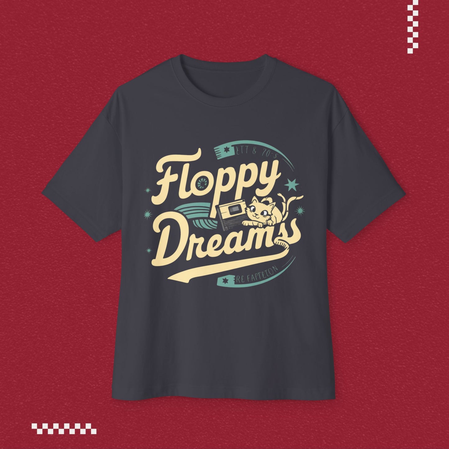Floppy Dream Unisex Retro Oversized Boxy Tshirt