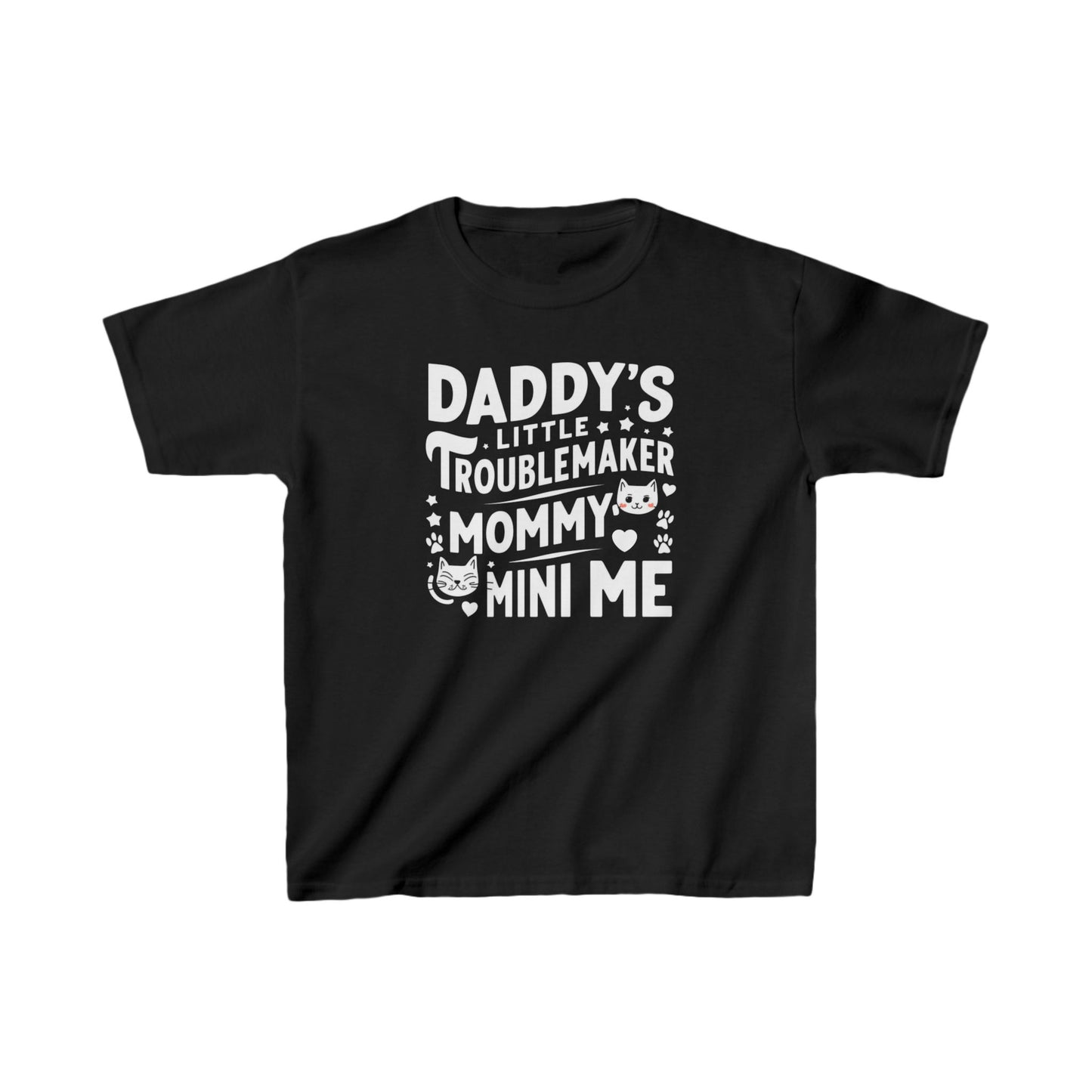 Daddy Little Troublemaker Kids Cotton T-Shirt