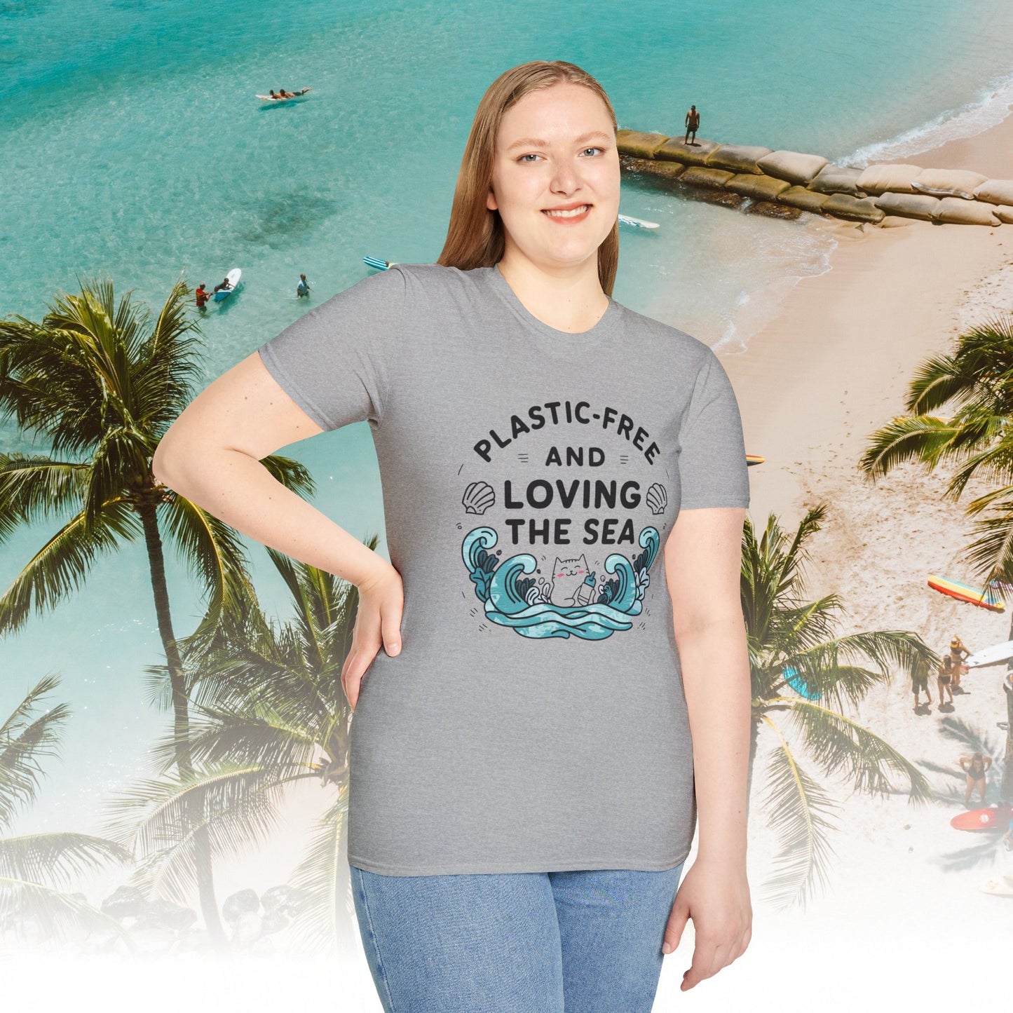 Plastic Free Ocean Cotton T-Shirt