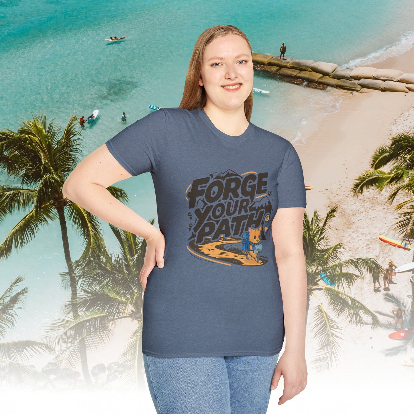Forge Your Path Unisex Softstyle Travel Lover Cotton T-Shirts