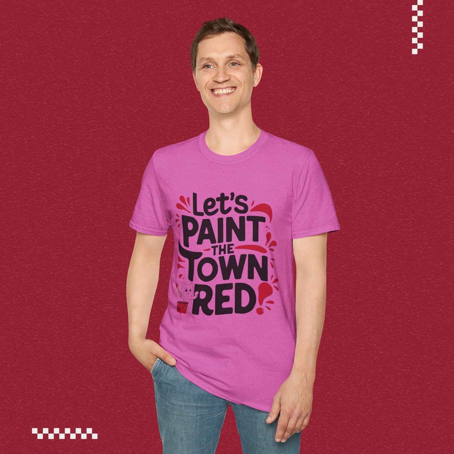 Let Paint Town Red Idiom Cotton T-Shirt