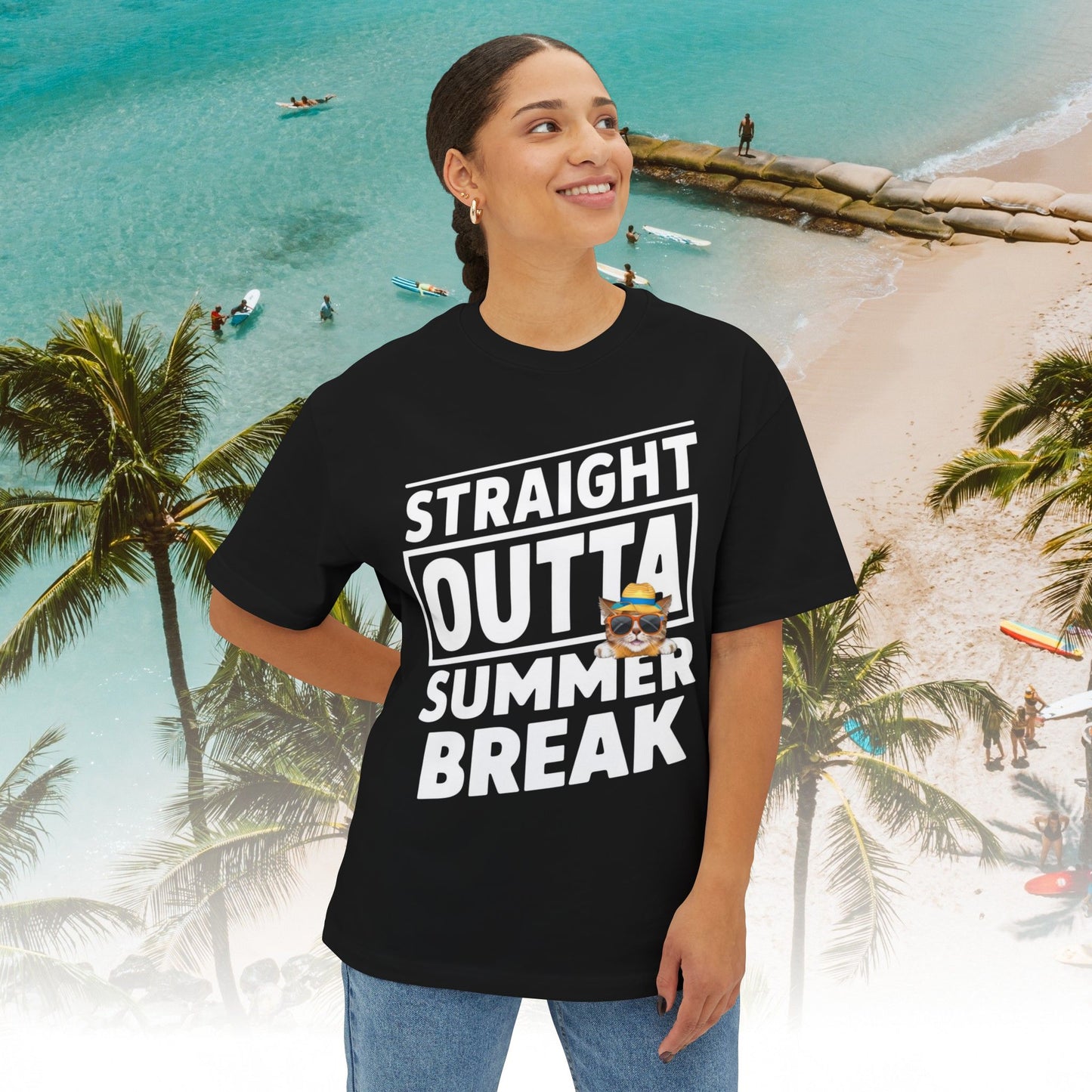 Summer Out Break Unisex Travel Oversized Boxy Tee