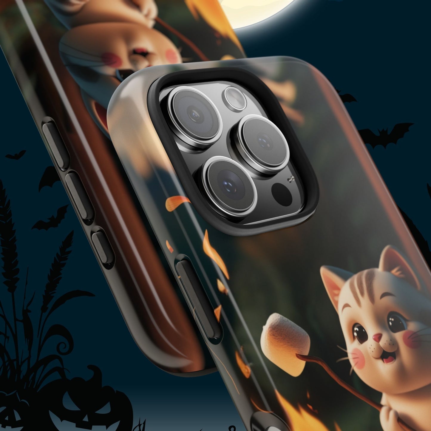 Meowstic Grip Wireless Charging Support Tough Case.