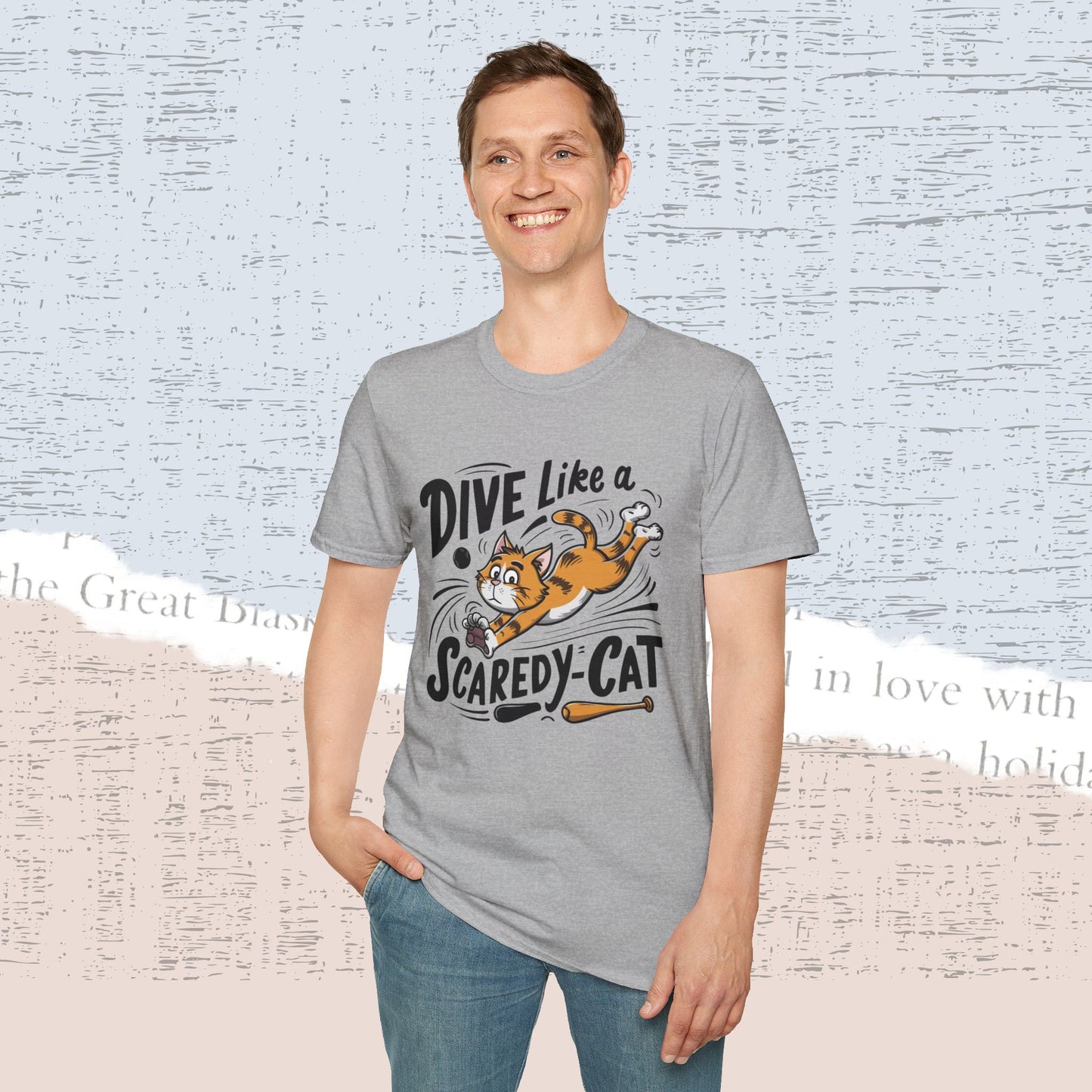 Dive Like Scaredy Cat Cotton Men Tee