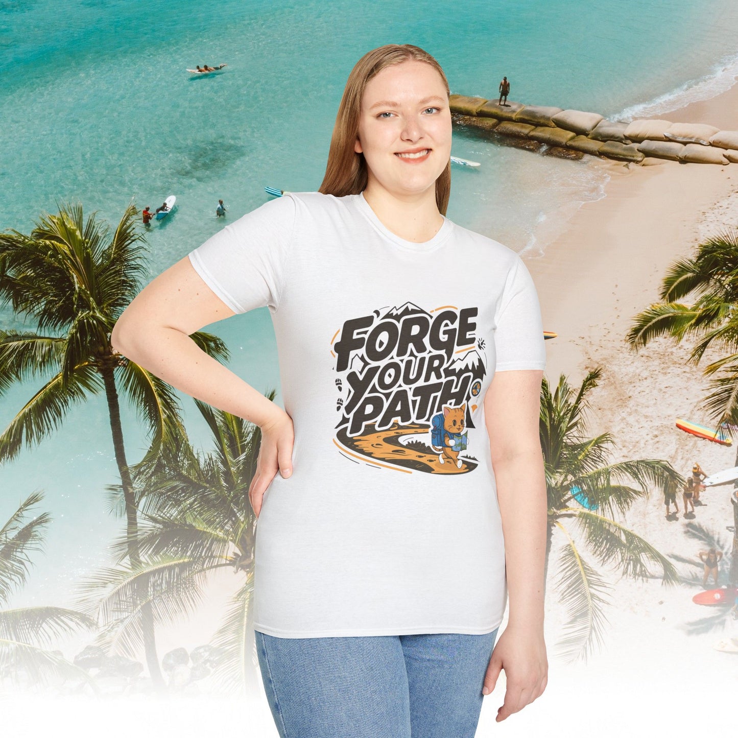 Forge Your Path Unisex Softstyle Travel Lover Cotton T-Shirts