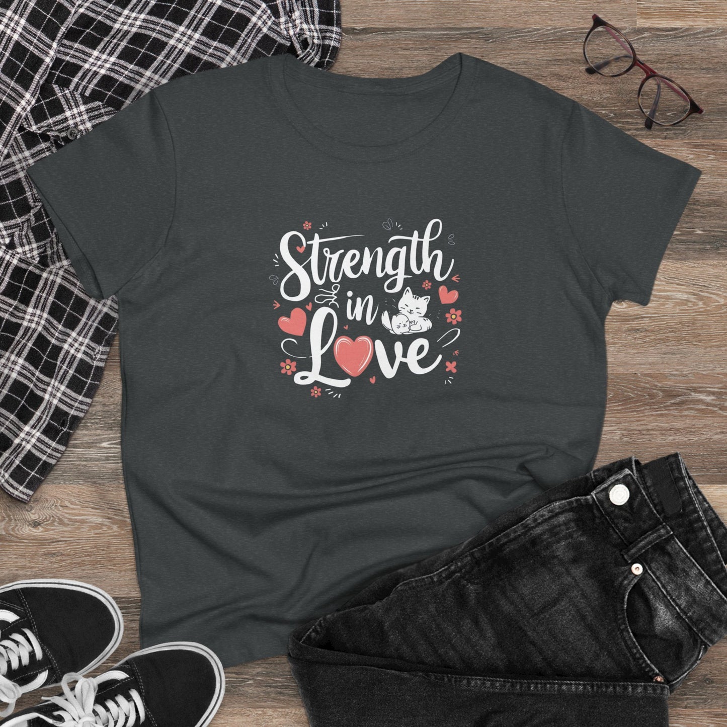 Strength In Love Women Cotton Tshirts