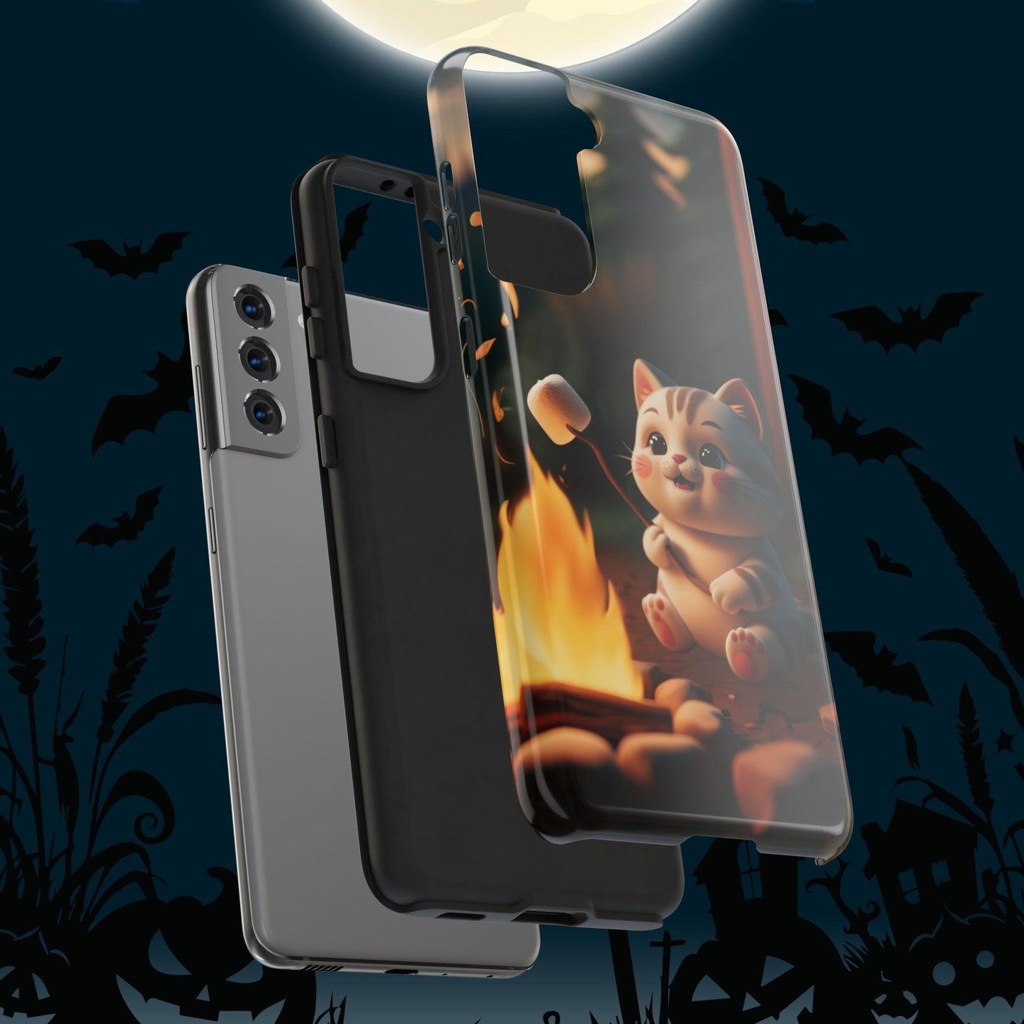 Meowstic Grip Wireless Charging Support Tough Case.