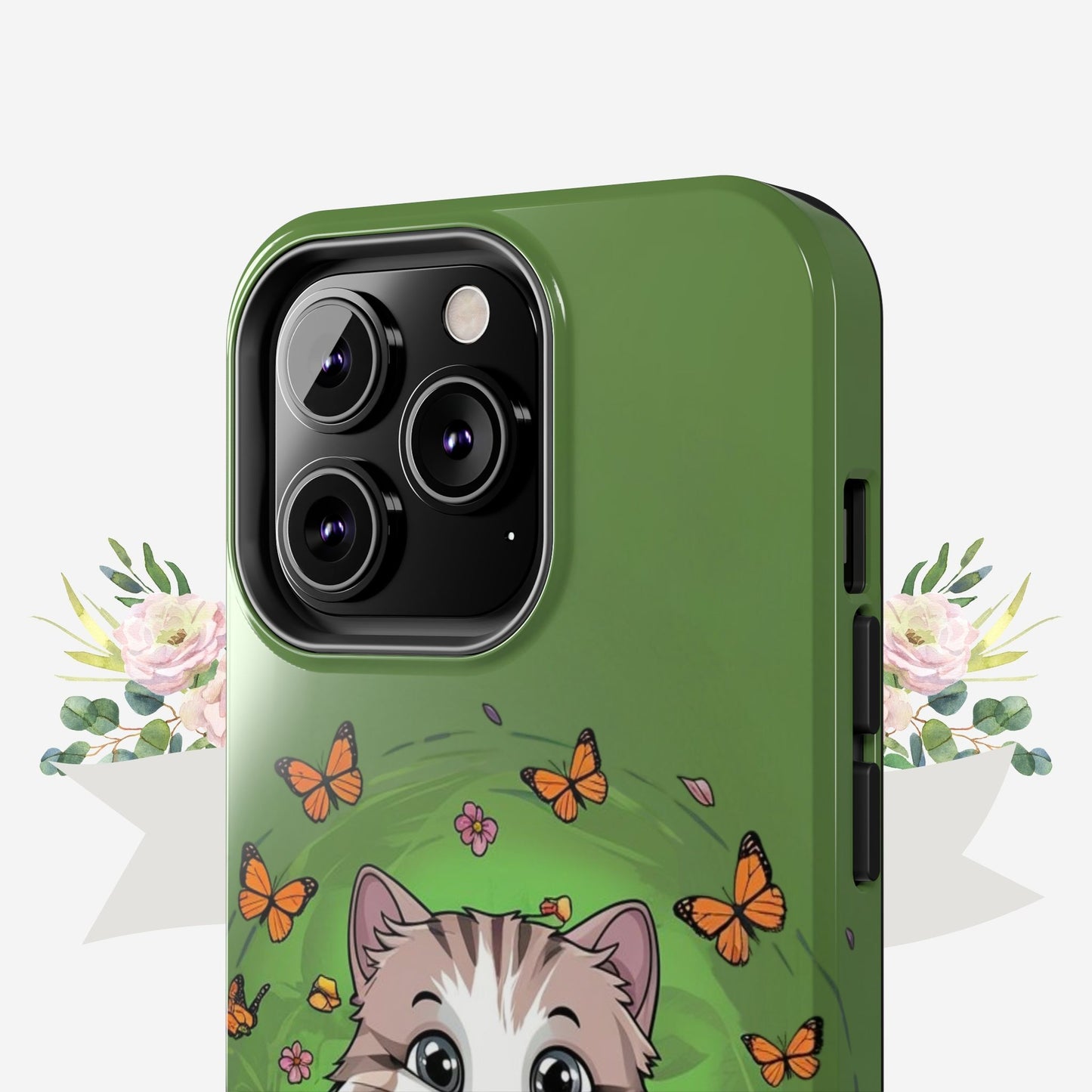 Green Mewsic Wireless Charging Support Tough Case