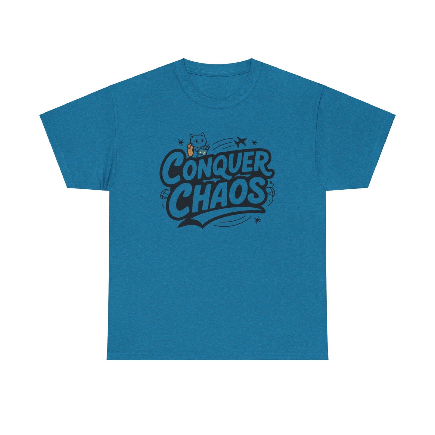 Conquer Choas Travel Vacations Cotton T-Shirt