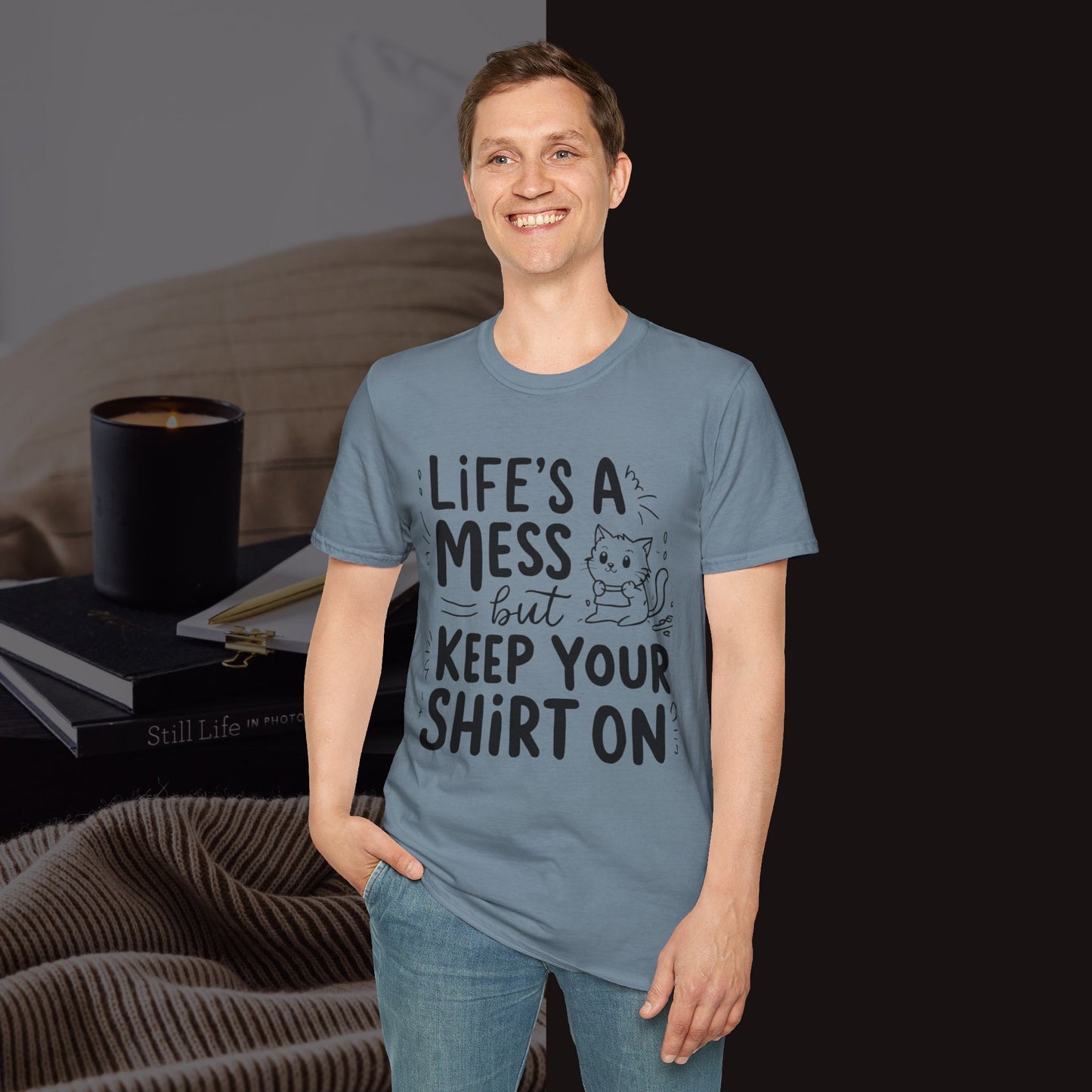 Life Messy Cotton T-Shirt