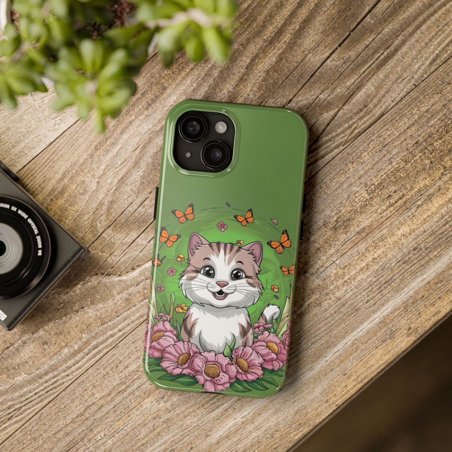 Green Mewsic Wireless Charging Support Tough Case