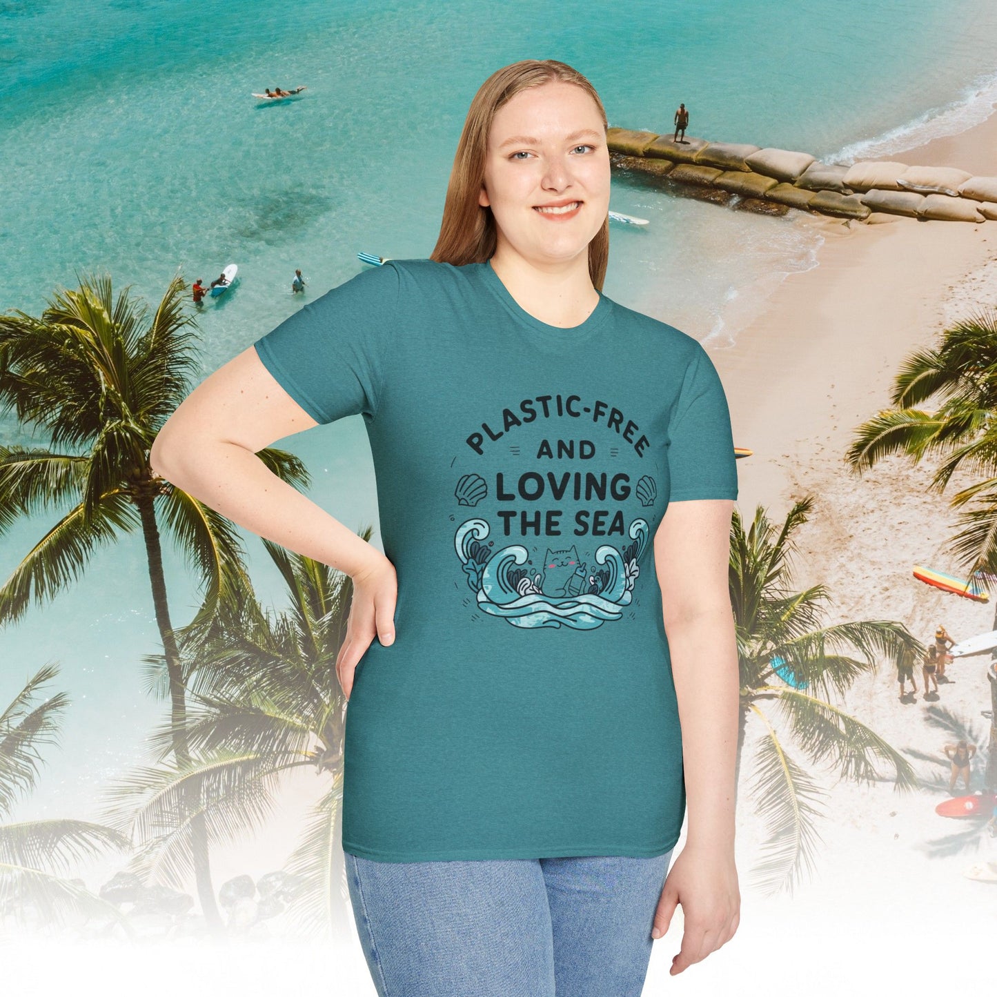 Plastic Free Ocean Cotton T-Shirt