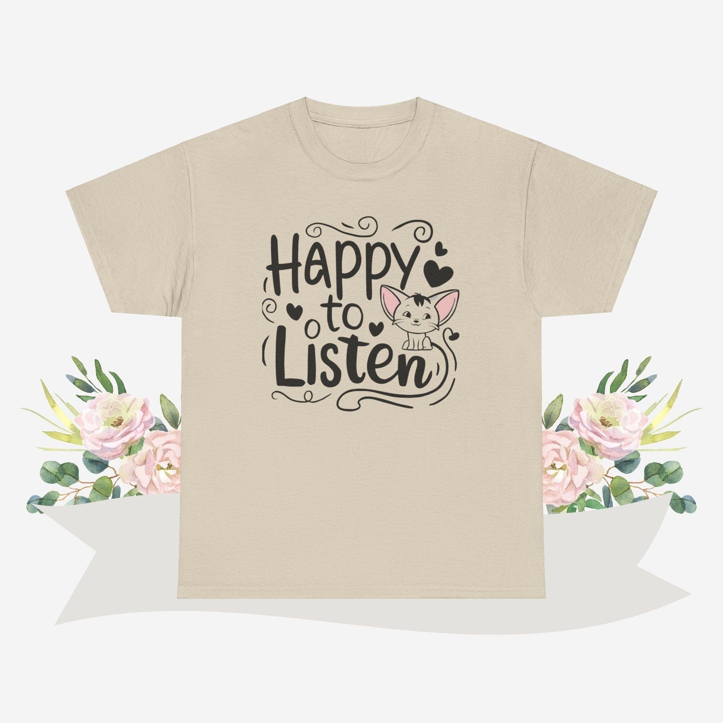 Happy To Listen Cotton Tshirt