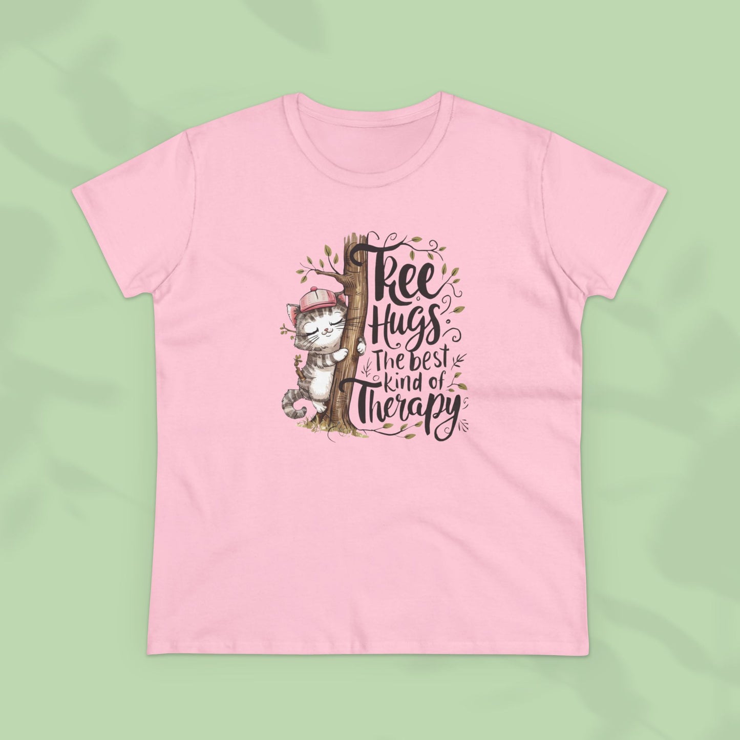 Tree Hugs Best Kind of Therapy Women Cotton Tshirt