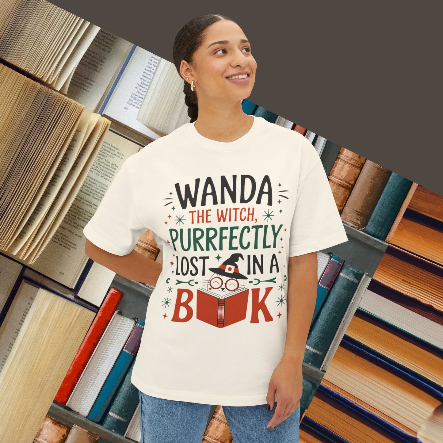 Wanda Witch Unisex BookLover Oversized Boxy Tshirt