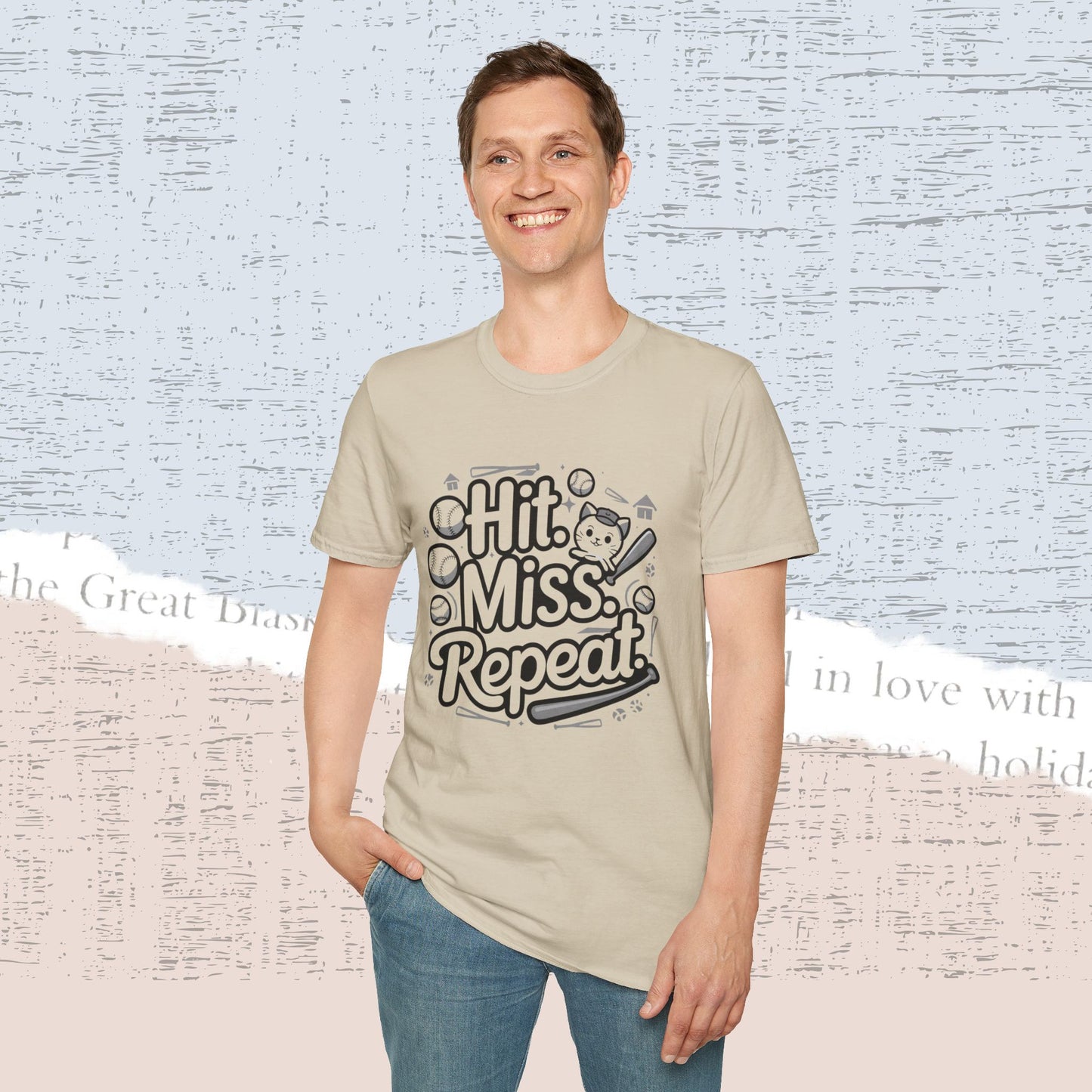 Hit Miss Repeat Cotton Men Tee