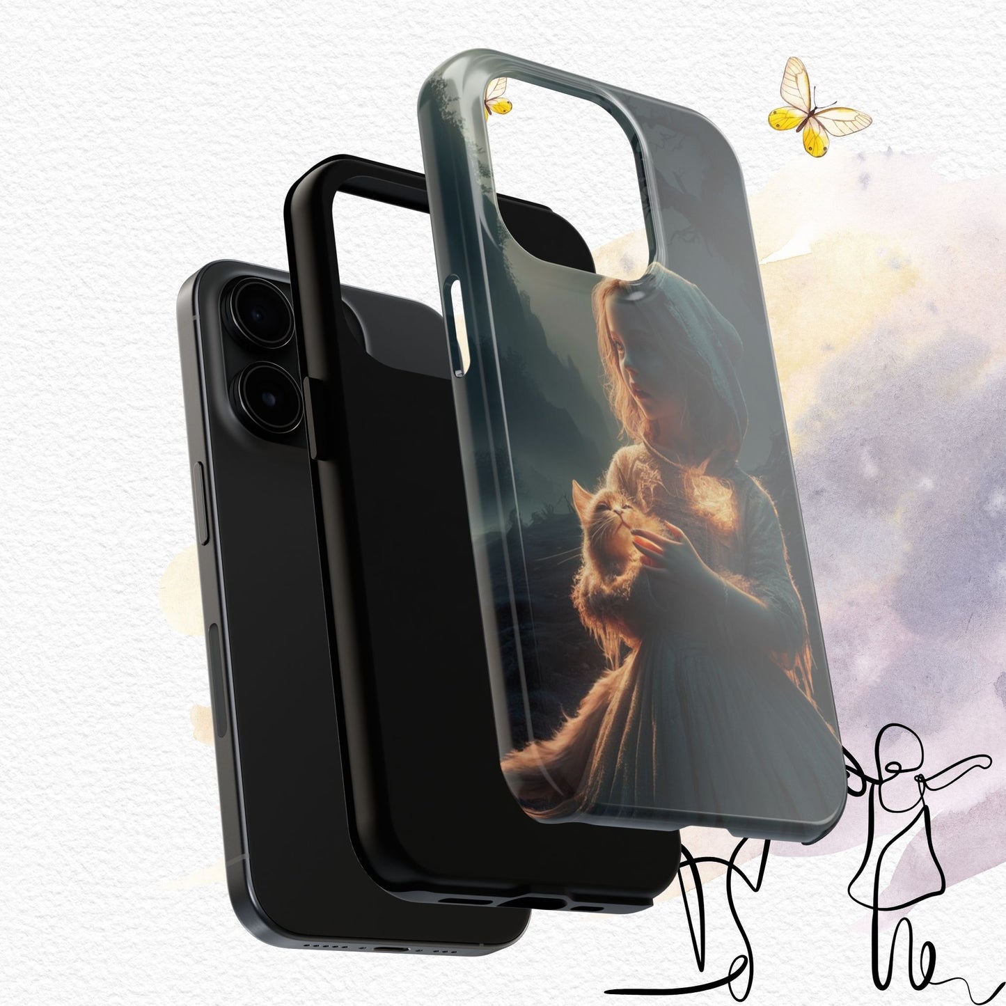Glitter Guardian Wireless Charging Support Tough Case