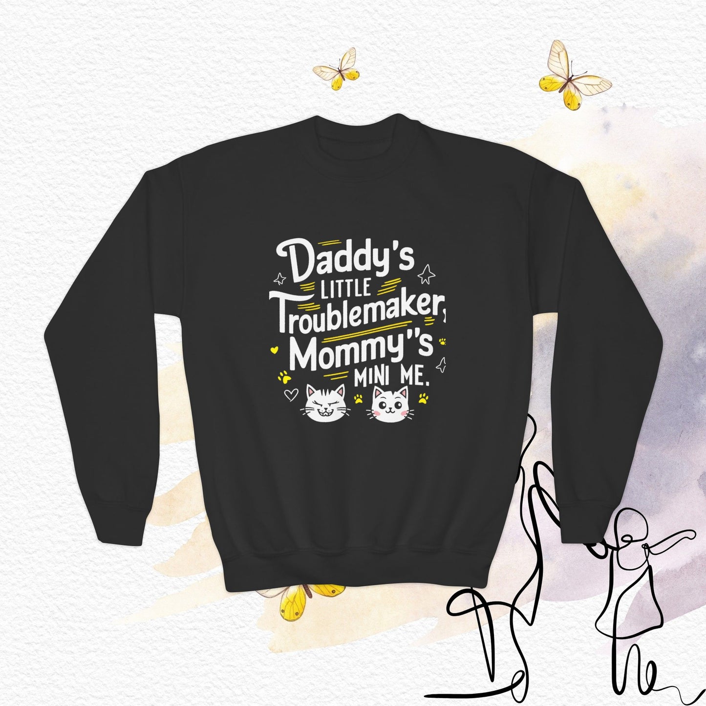 Mini-Lioness Meowster Youth Crewneck Sweatshirt
