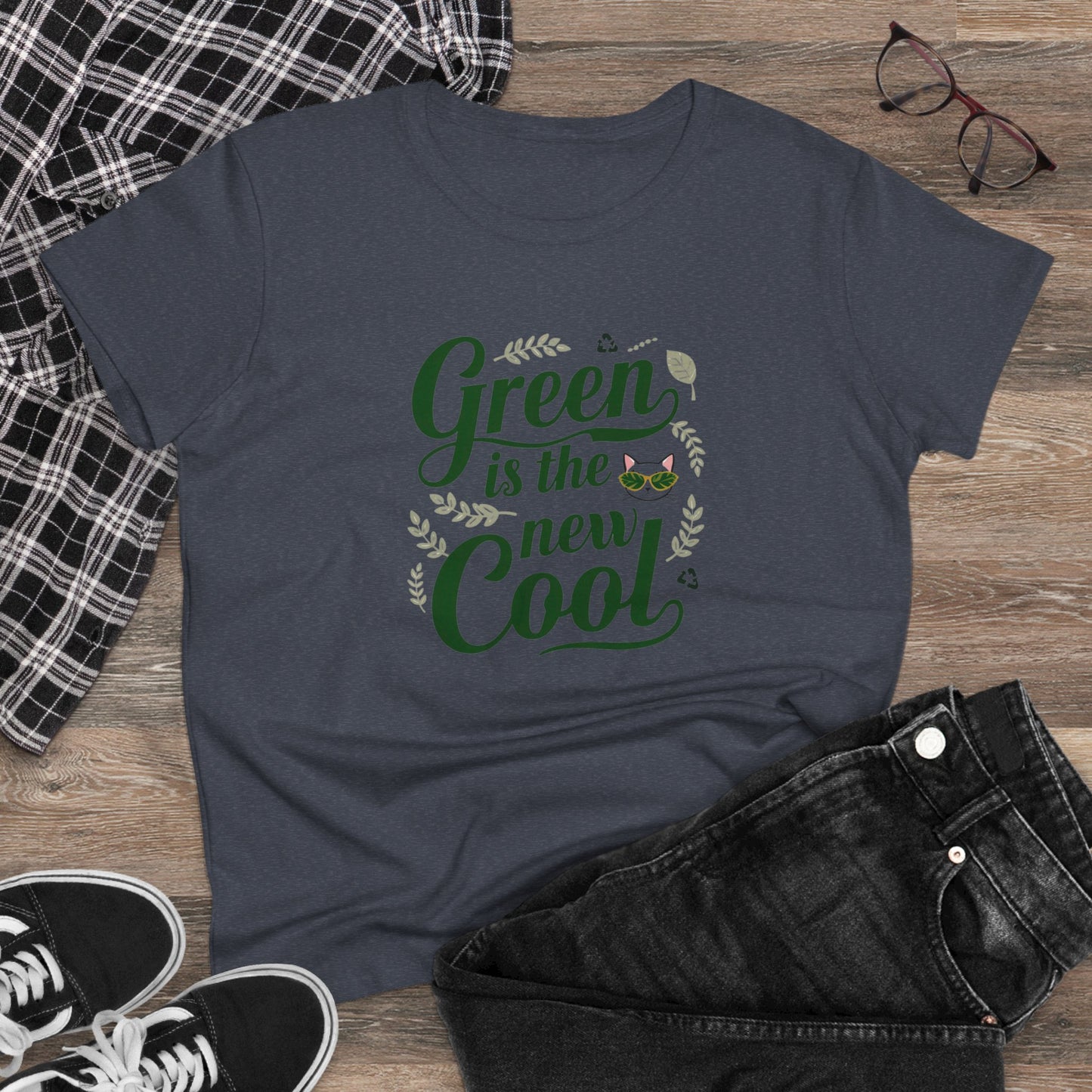 Green Is The New Cool Women Cotton Tees