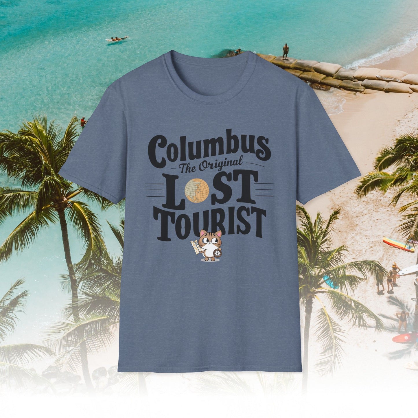 Columbus The Original Lost Tourist Cotton Men Tshirt