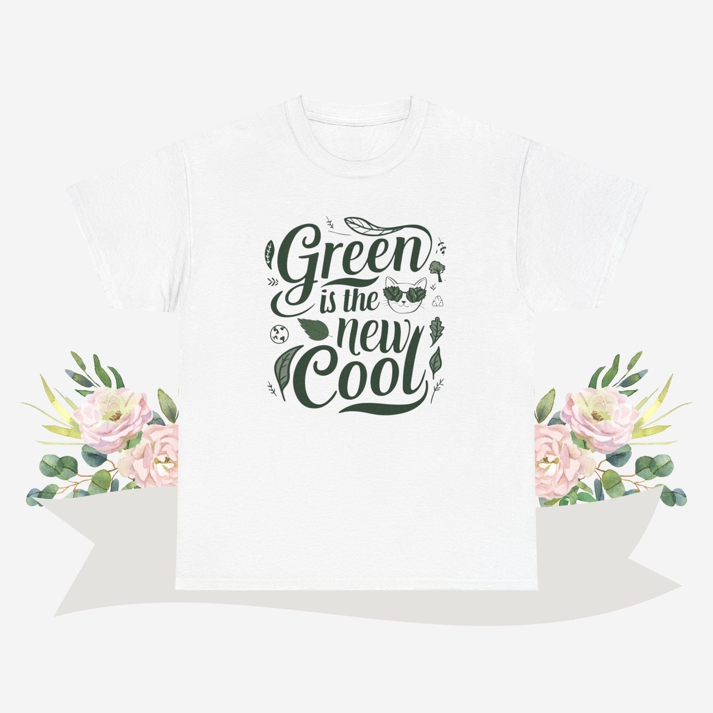 Green Is The New Cool Cotton Crew Neck Tshirt