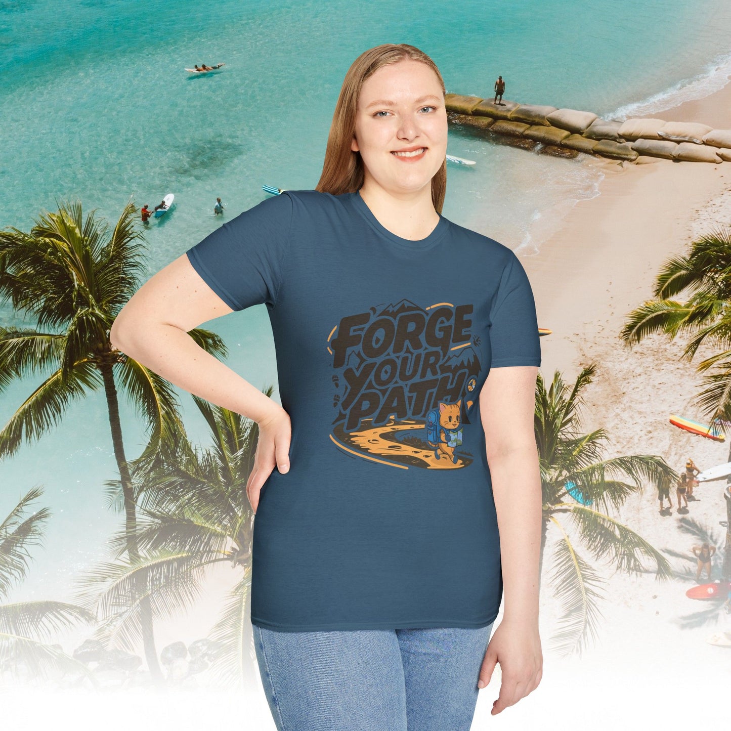 Forge Your Path Unisex Softstyle Travel Lover Cotton T-Shirts
