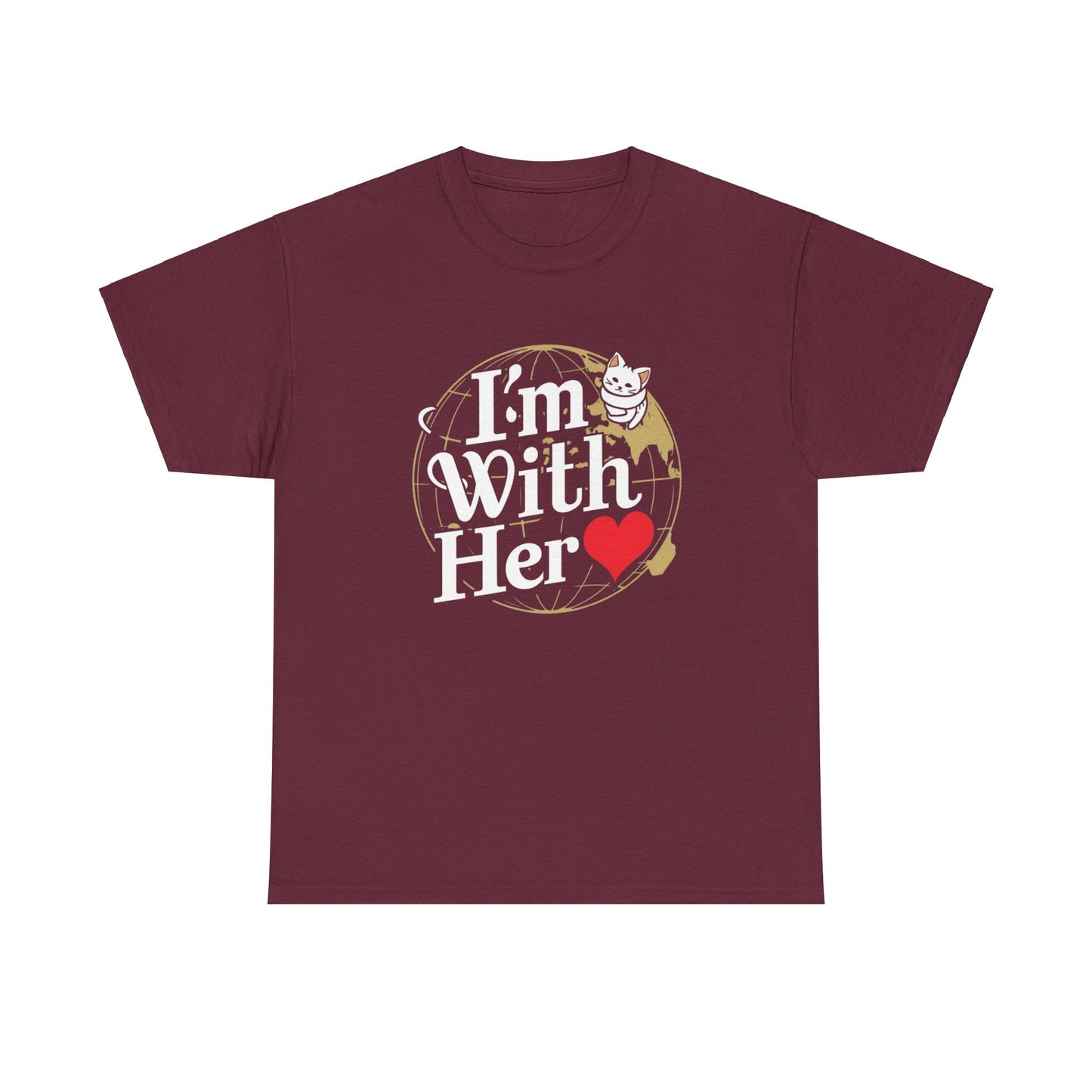 I'm With Her Planet Earth Unisex Cotton T-Shirt
