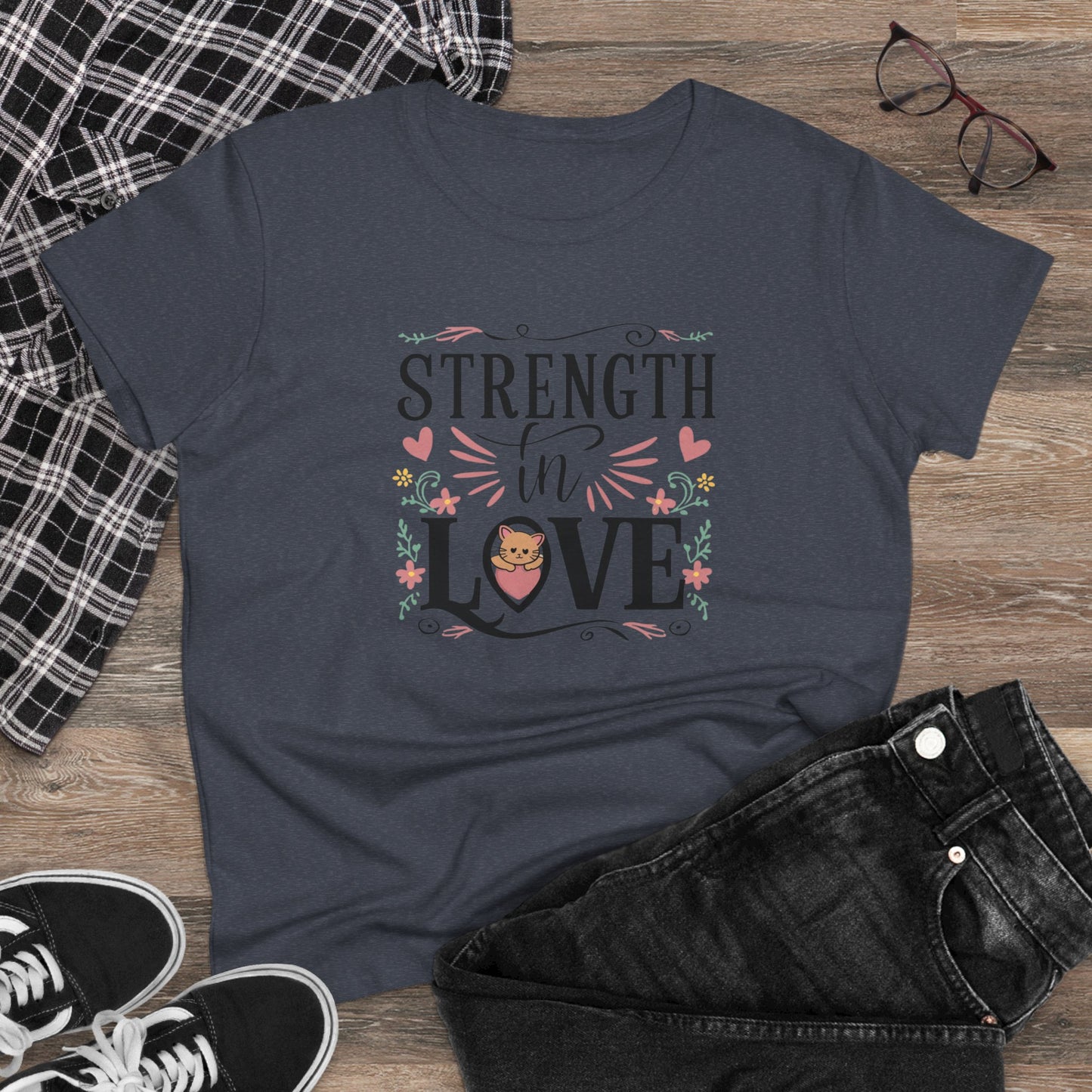 Strength In Love Women Cotton Tshirt